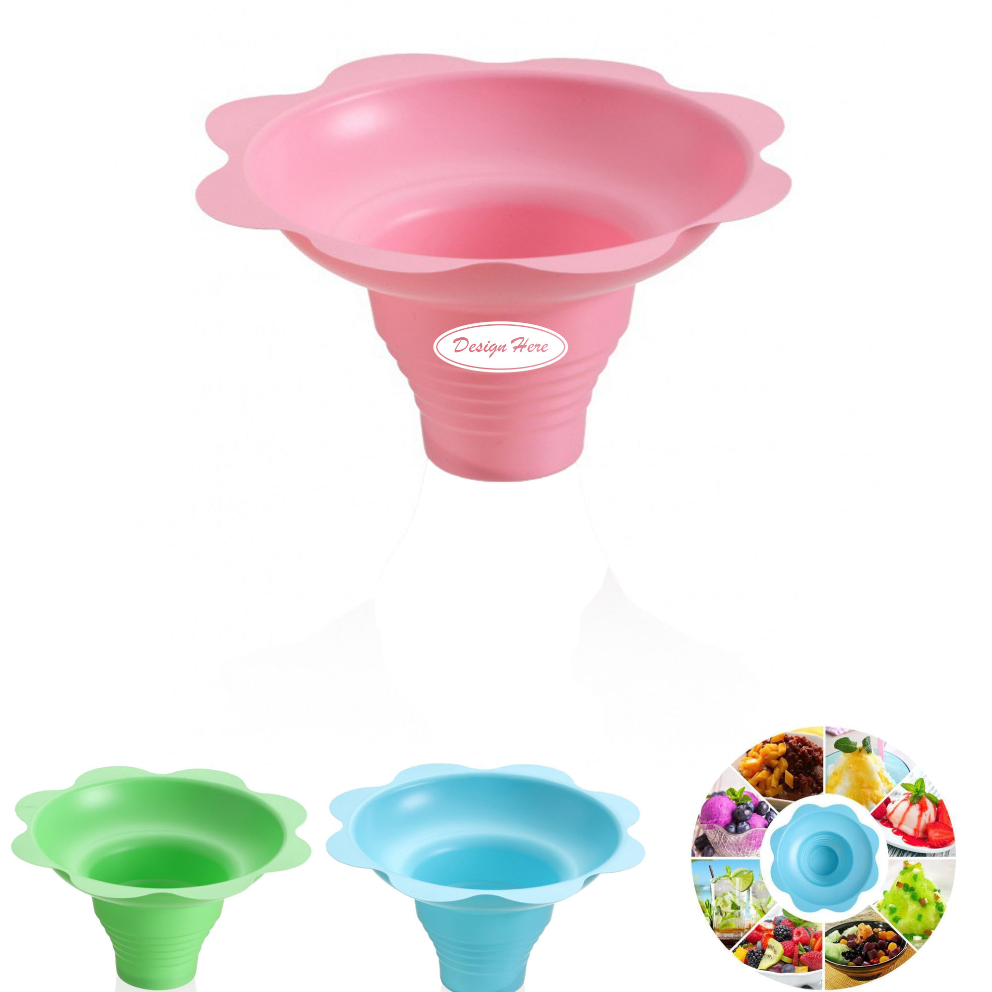 Disposable Yogurt Shaved Ice Snowflake Bowl 1