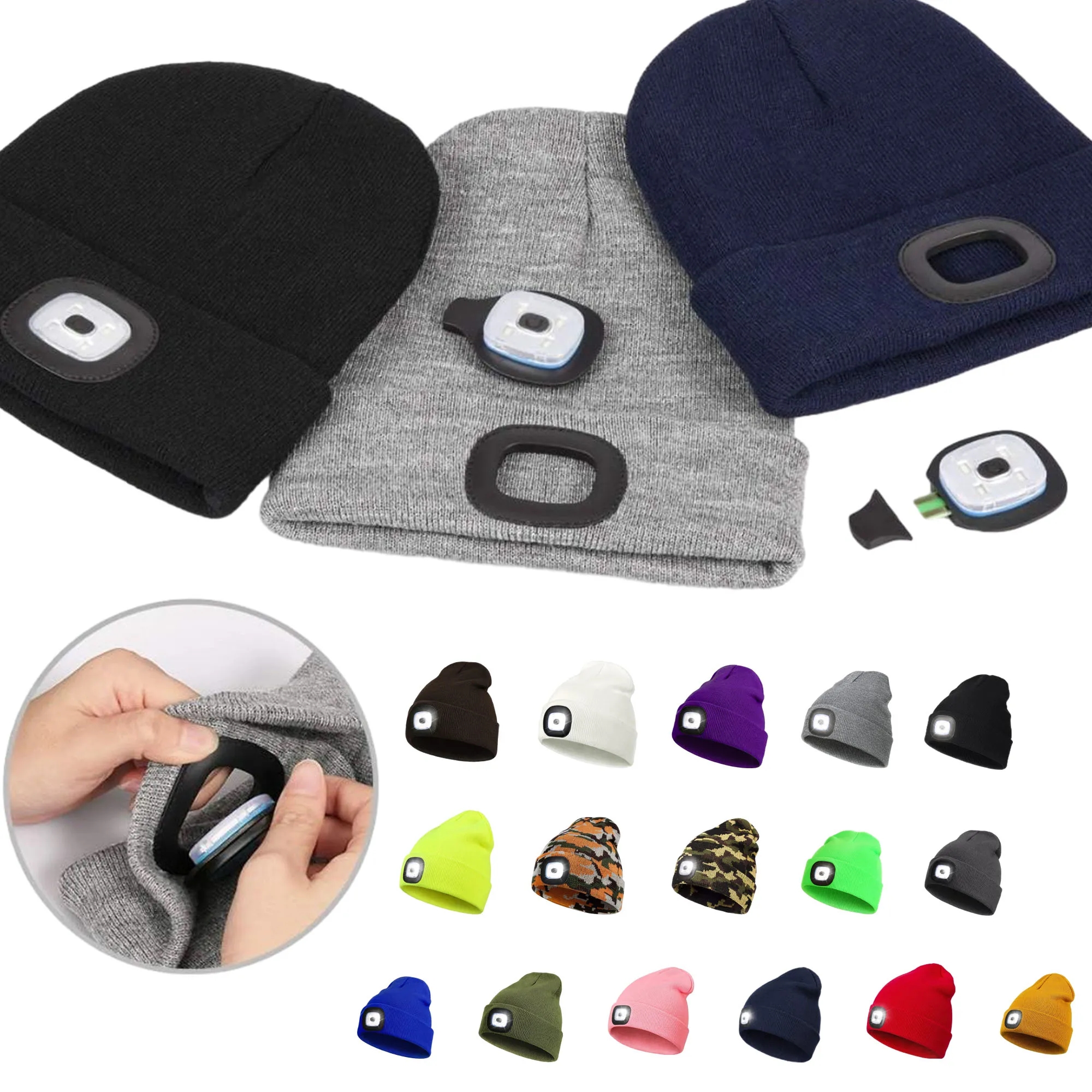 Knit Cap With Led Lights 8
