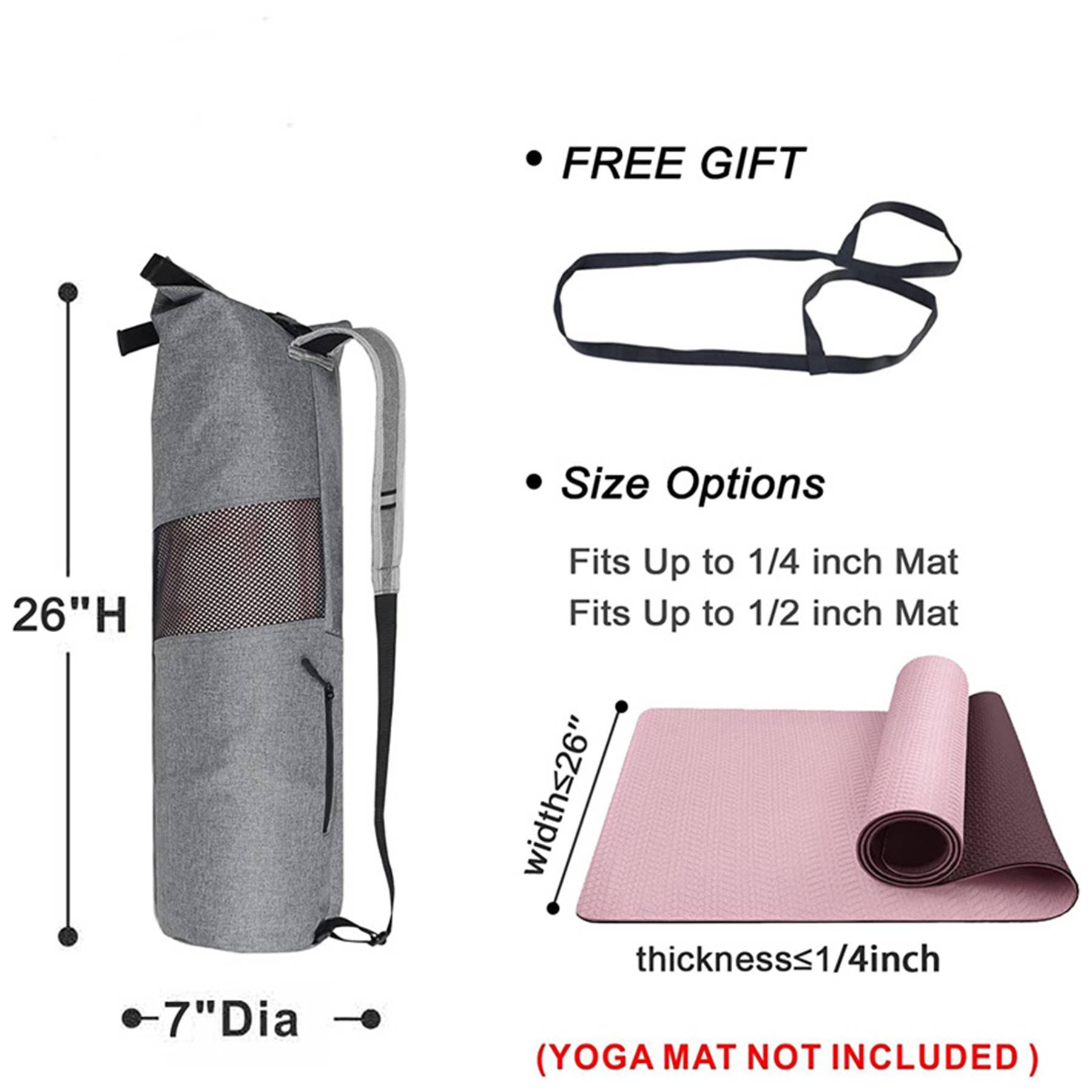 Oxford Multifunctional fitness yoga mat storage bag 9