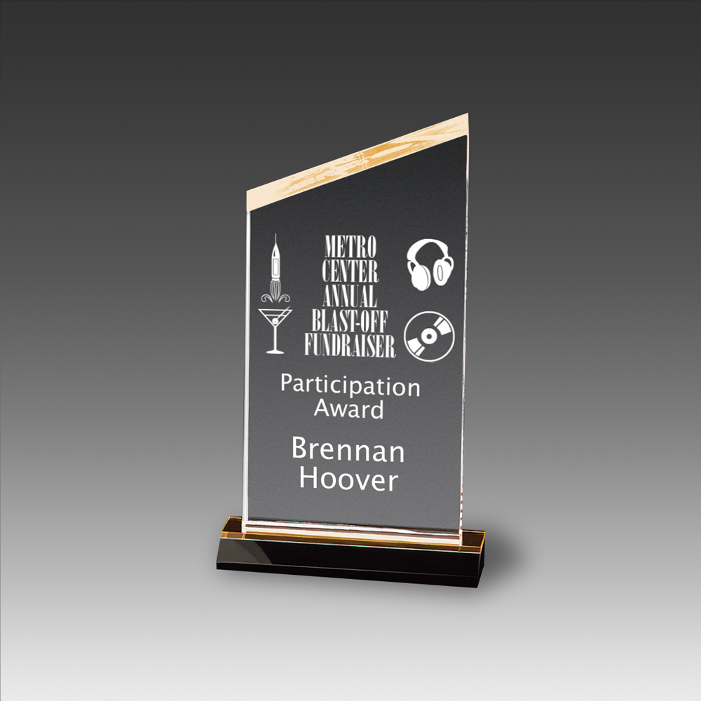 5.5" x 9" Reflections Beveled Peak Award 1