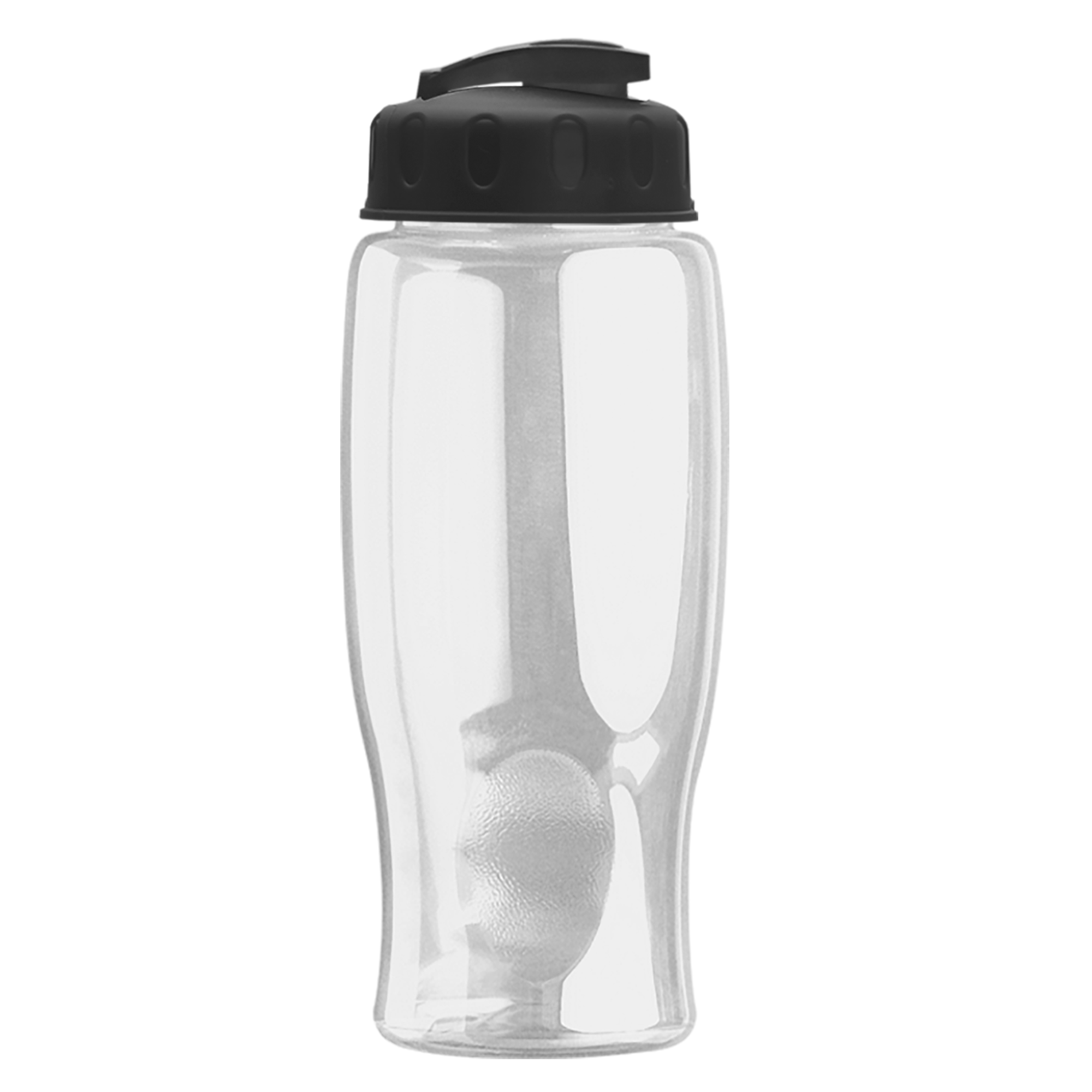 Poly-pure - 27 oz. Transparent Bottle with USA Flip 12