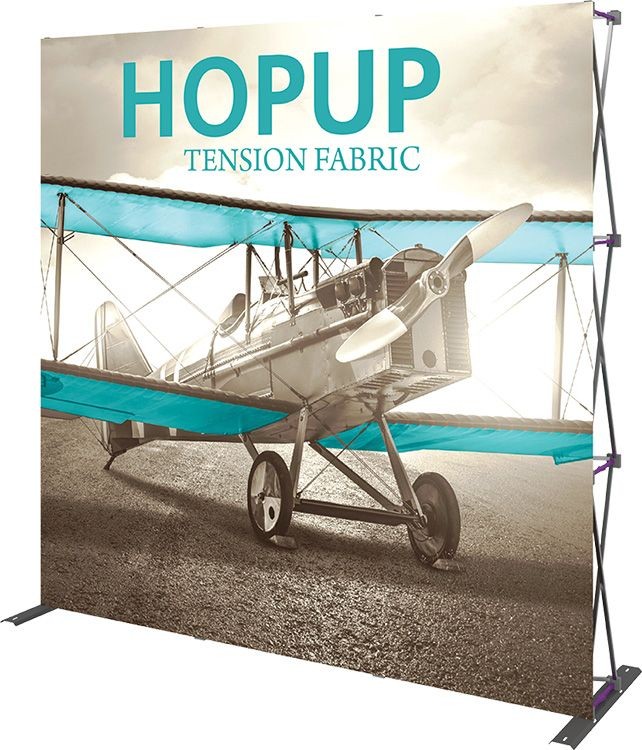 Hopup 8ft Full Height Straight Display & Front Graphic