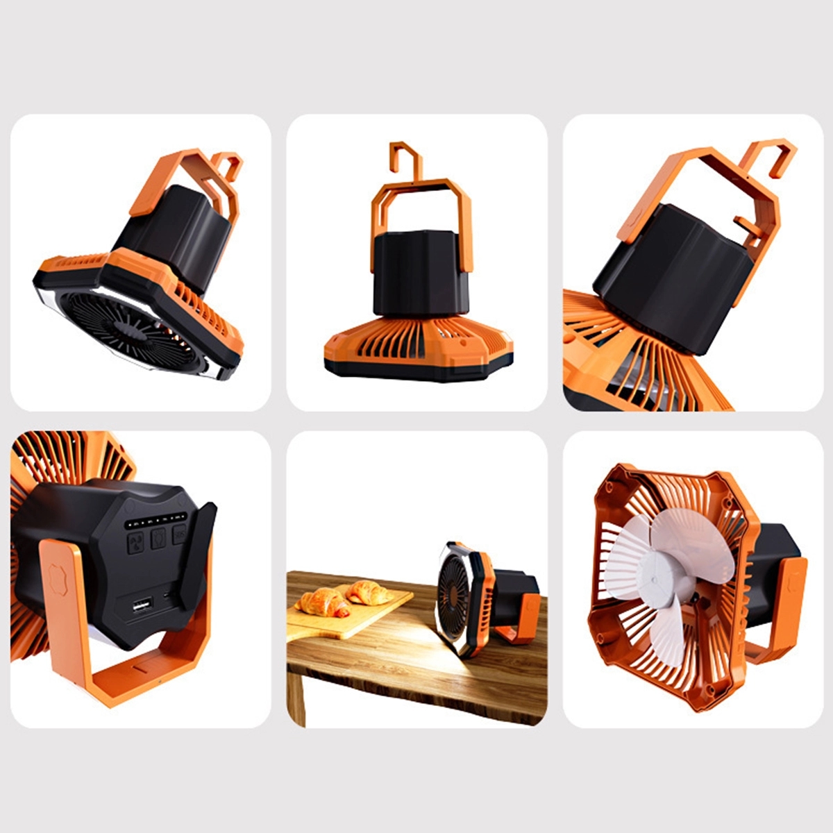 Remote LED Camping USB Desk Fan 3