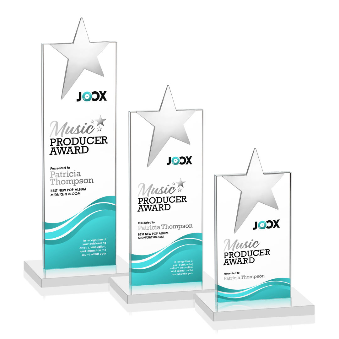 Bryanston Chrome Star VividPrint™ Award - White 4
