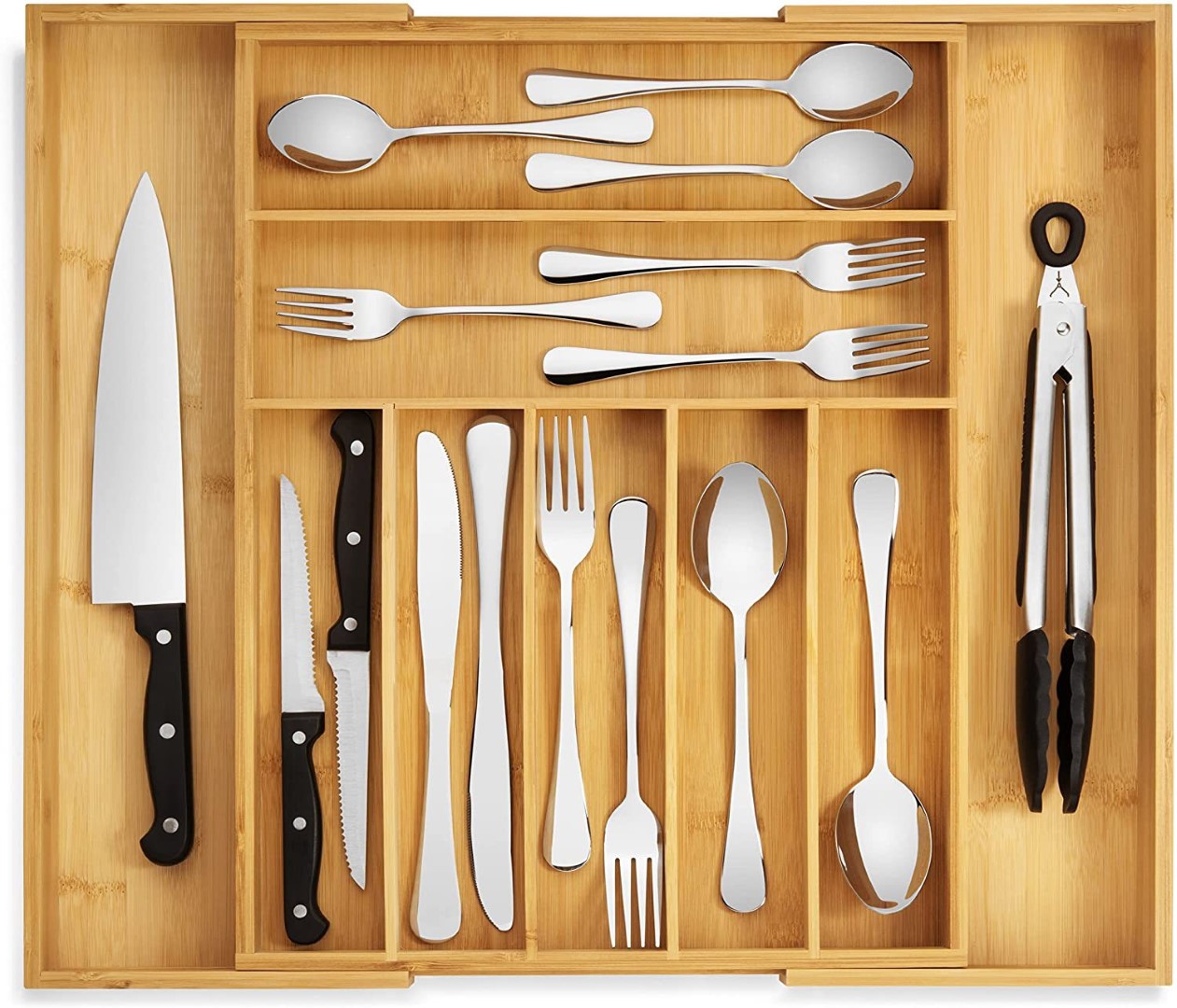 Bamboo Kitchen Drawer Organizer 3
