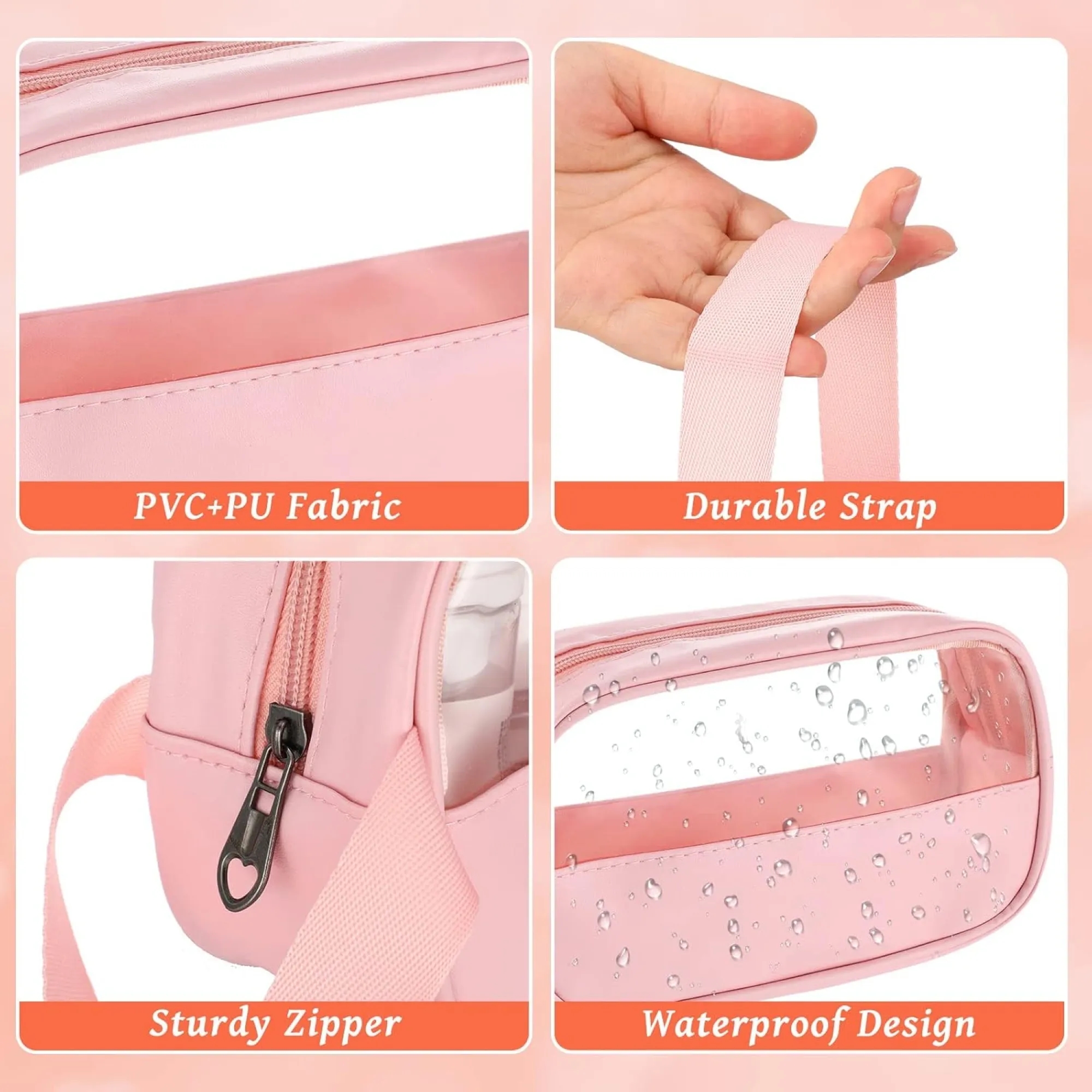 Transparent Large Capacity Travel Cosmetic Bag 3