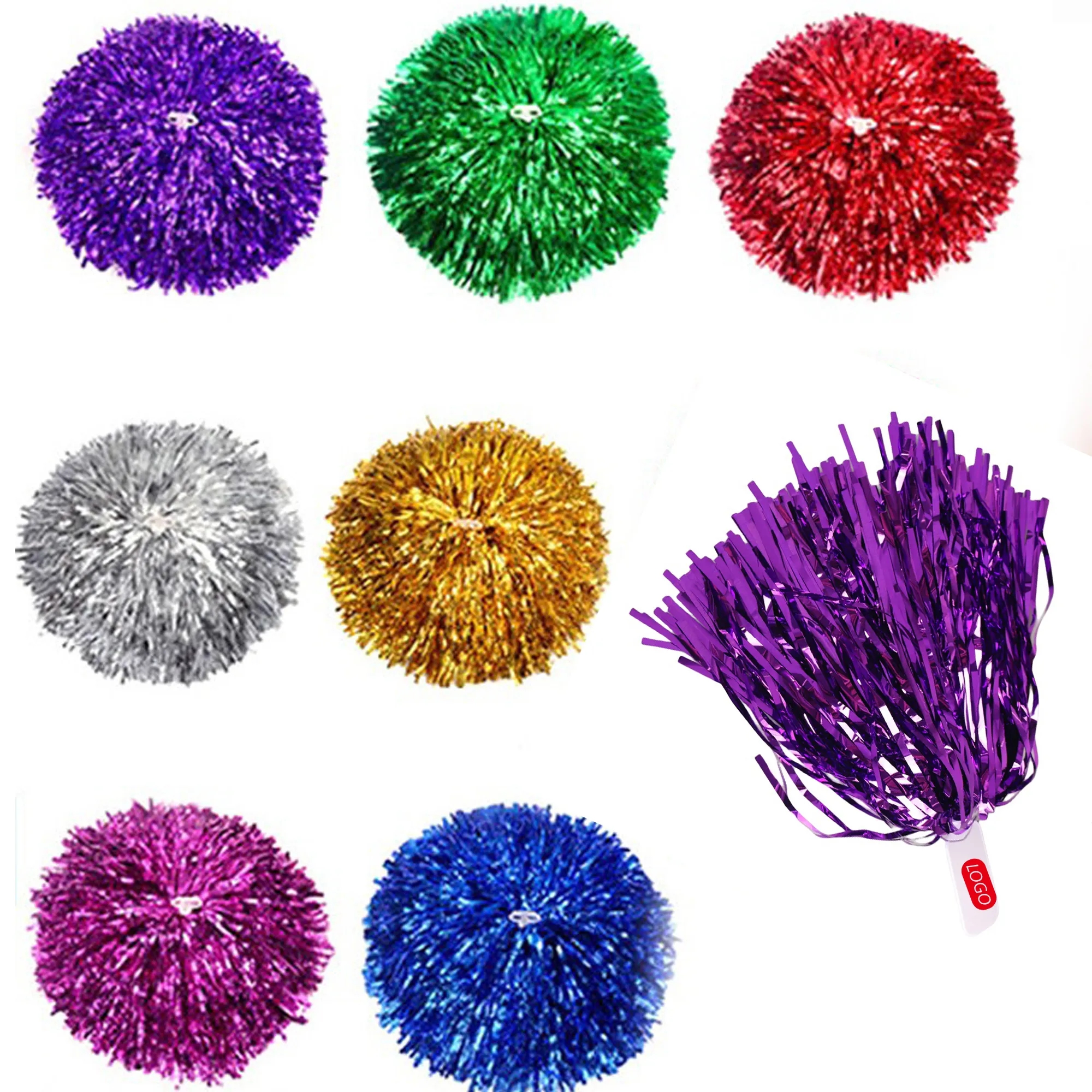 Metallic Cheerleader Poms 2
