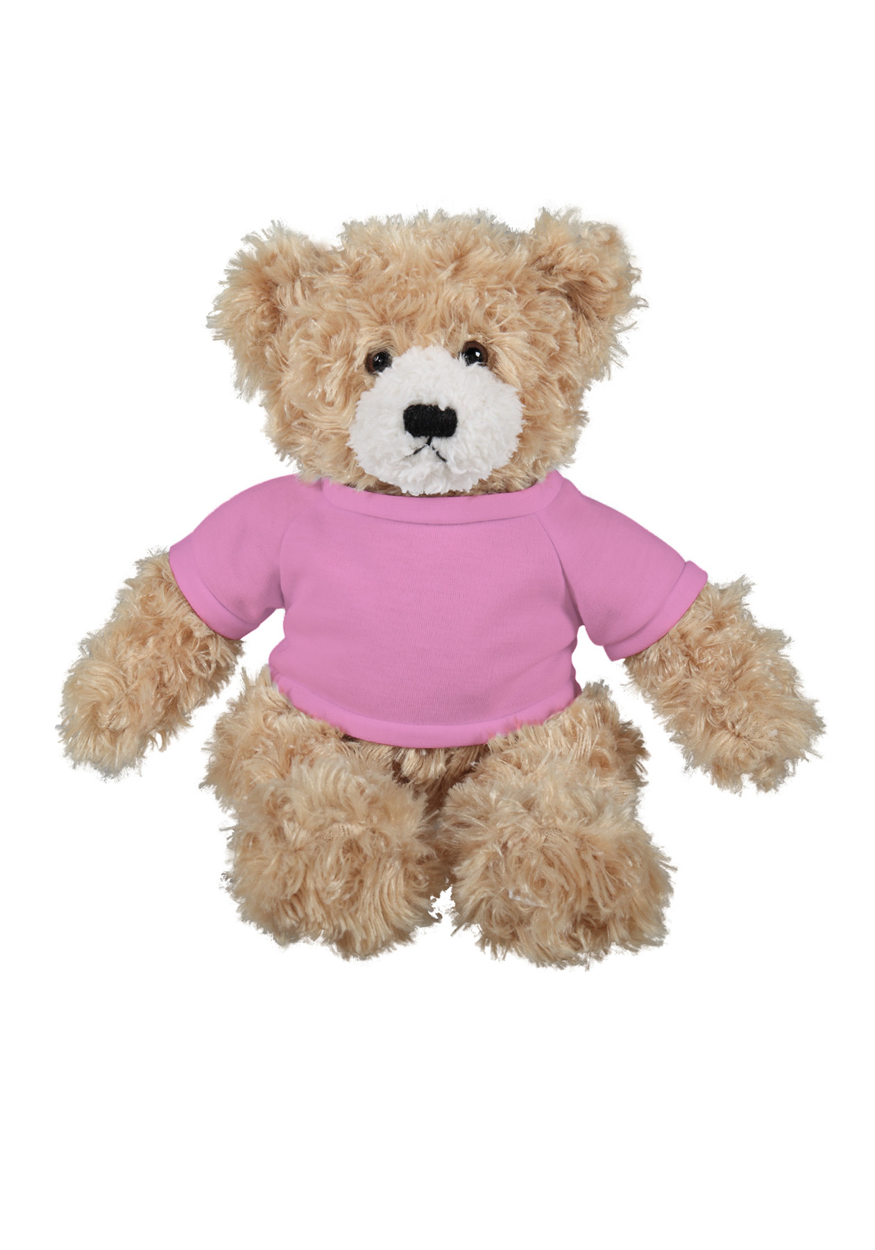 soft plush Beige Brandon Bear  with t-shirt 8