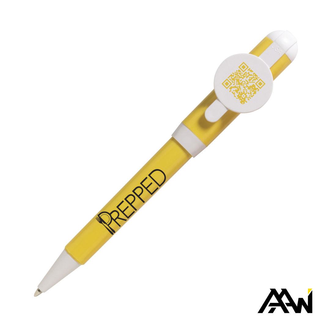 Jumbo QR Billboard Twist Pen - White Accent 5