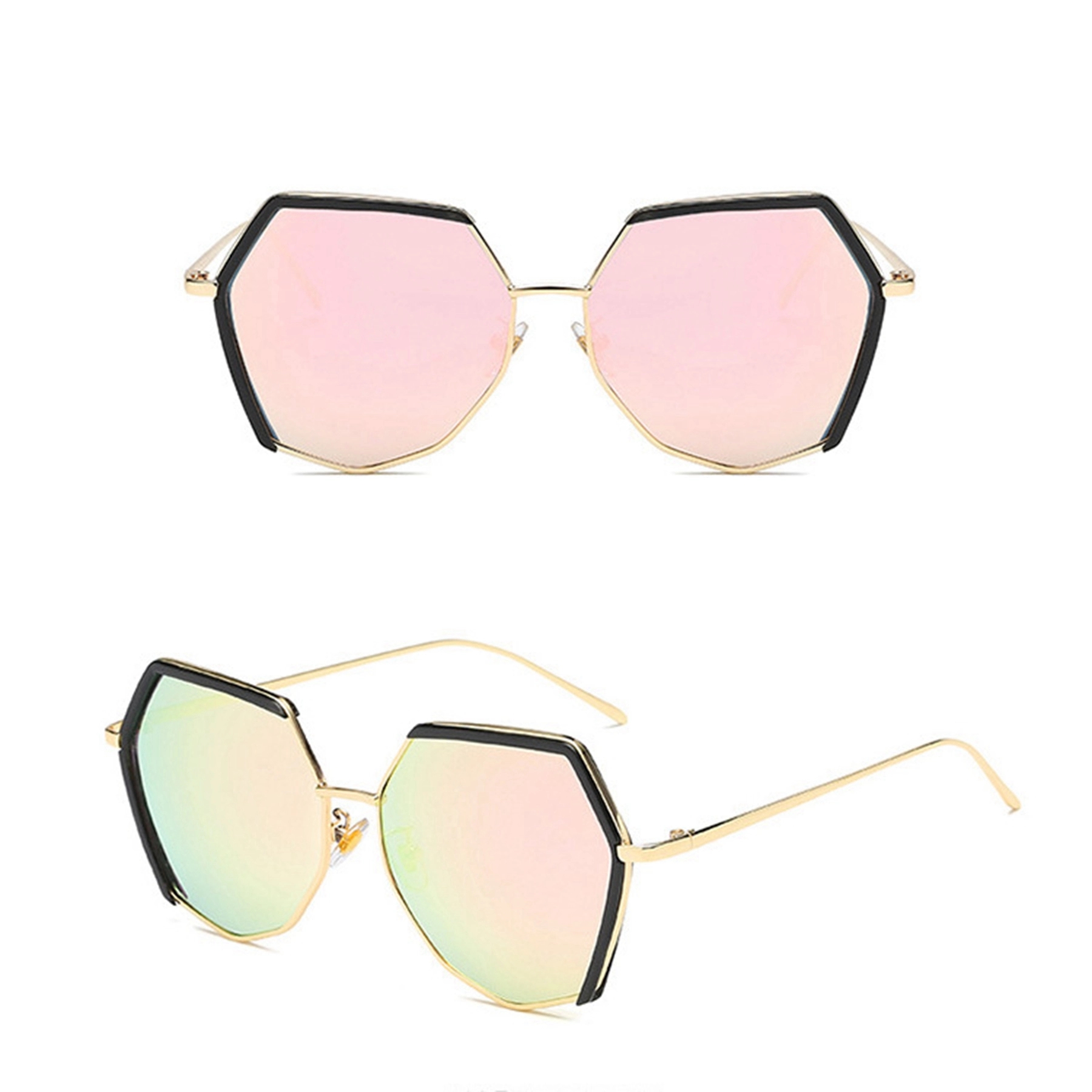 Polygon Frameless Big Frame Sunglasses 5