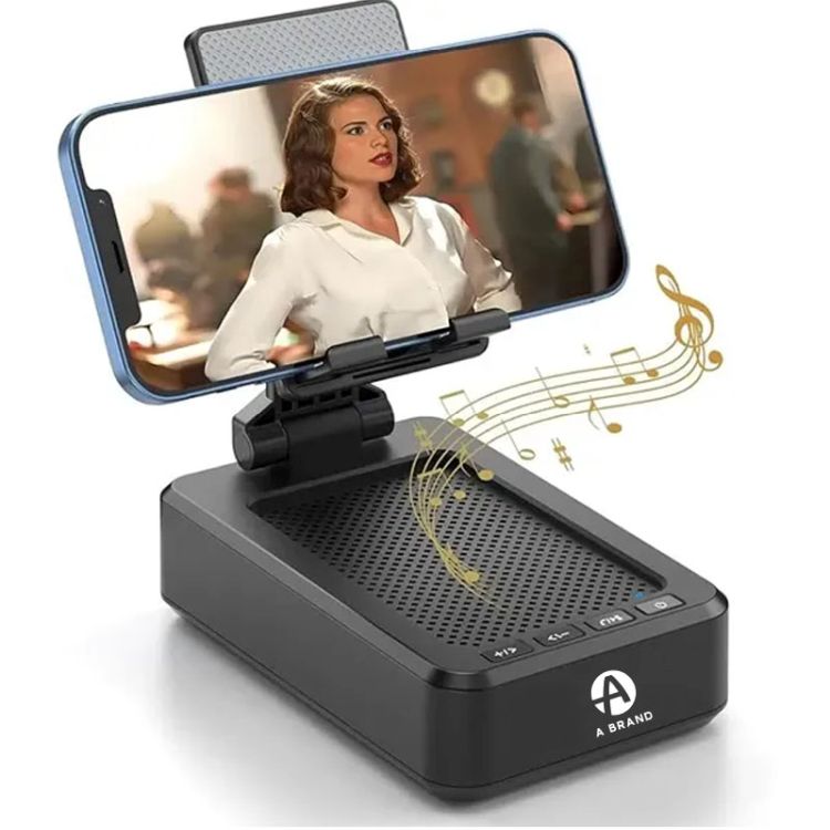 Phone Stand with Wireless Bluetooth Speaker and Power Bank 2
