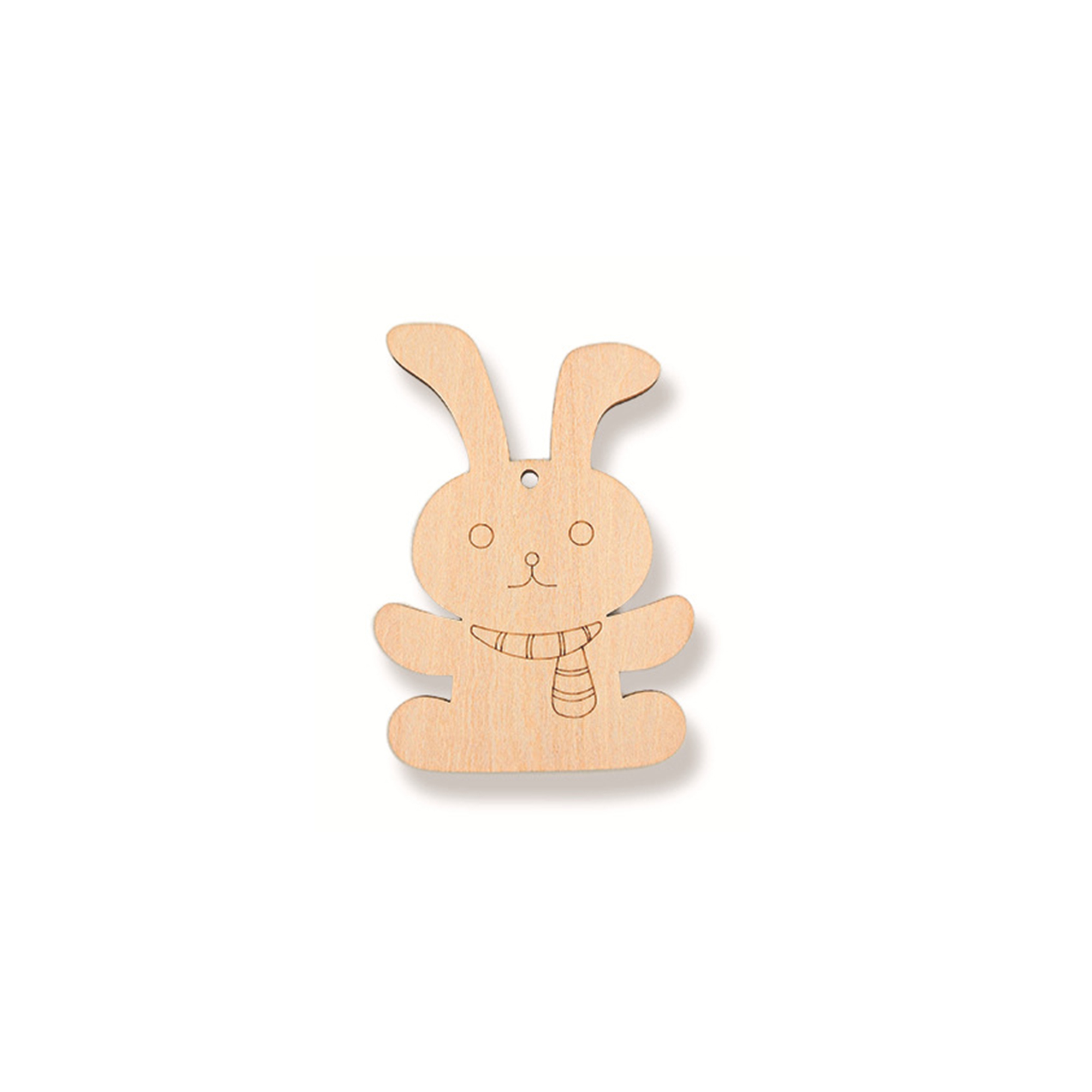 Natural Wood Christmas Tree Pendant 49