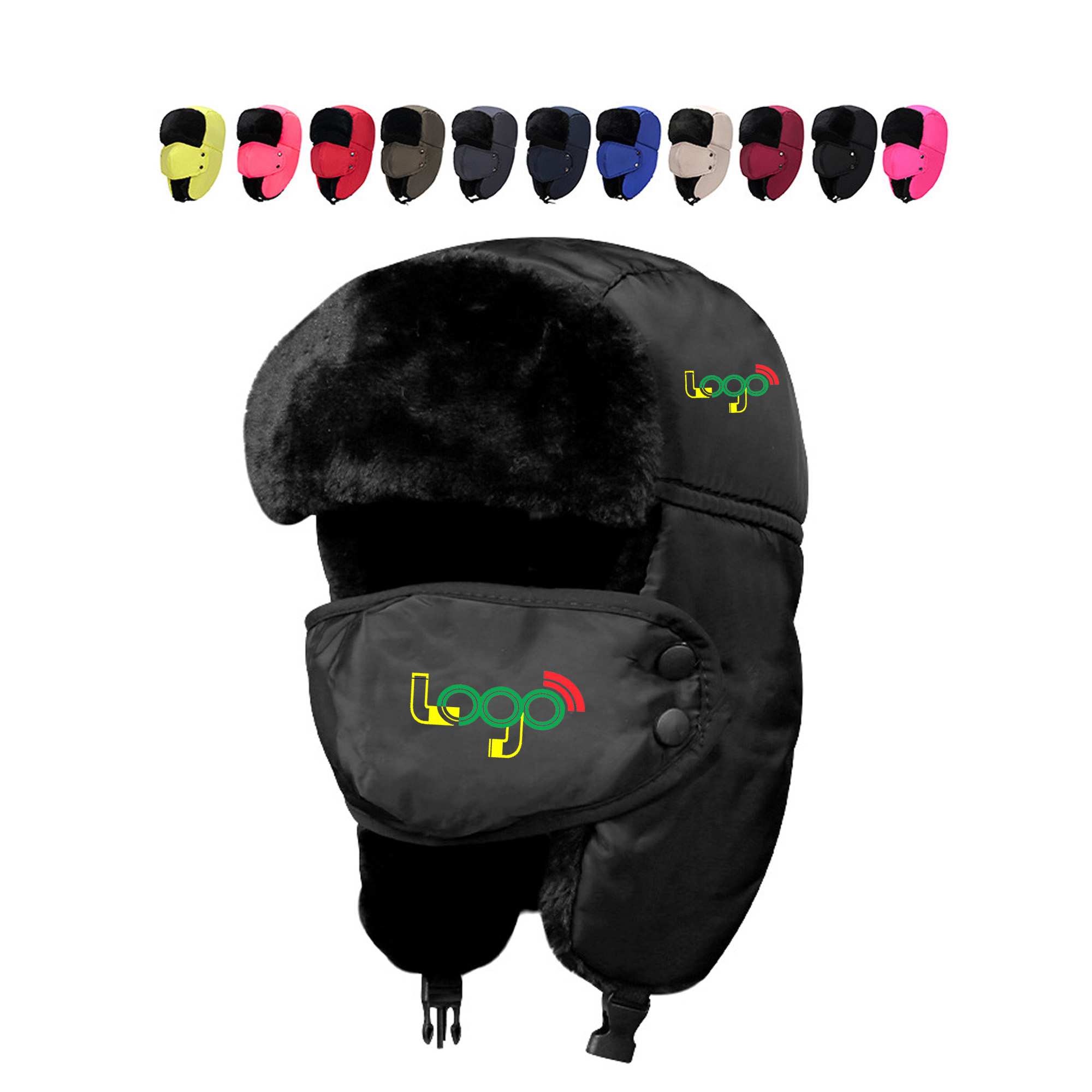 Winter Windproof Trapper Hat with Mask 1