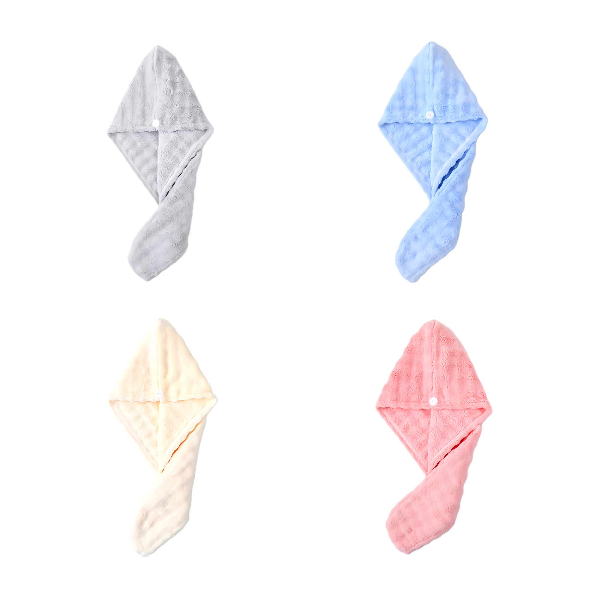 Coral Fleece Single Layer Bubble Hair Towel 4