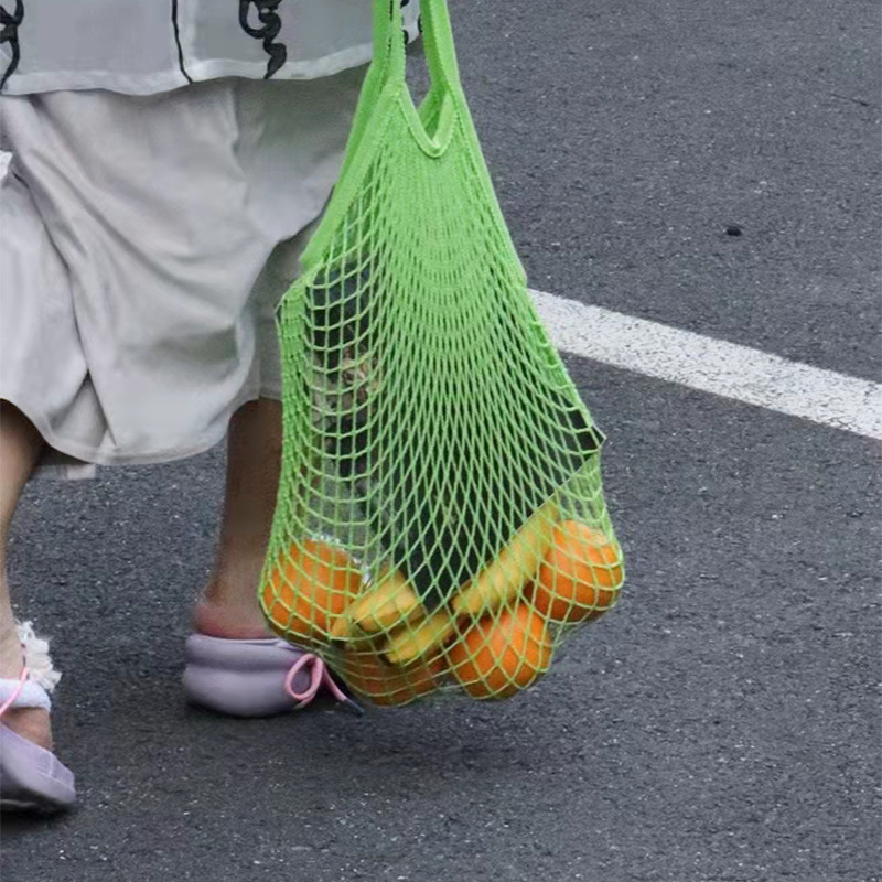 Market Cotton Kitchen Netted Portable Tote Bag 12