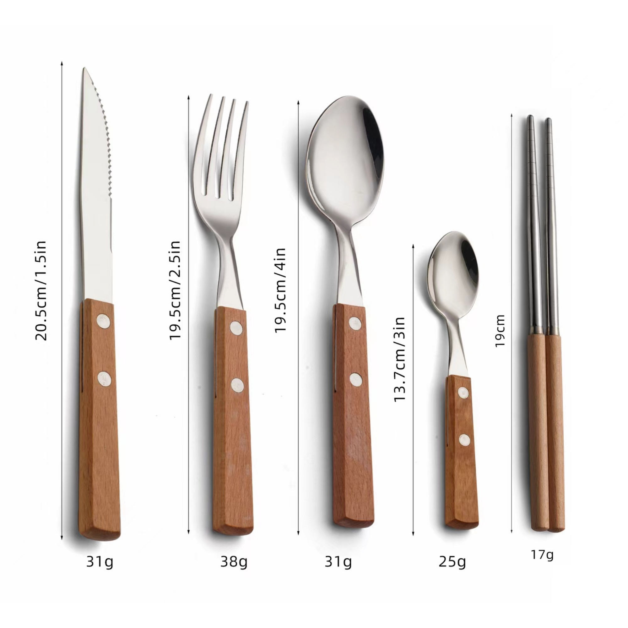 Stainless Steel Travel Utensils Set With Case 4
