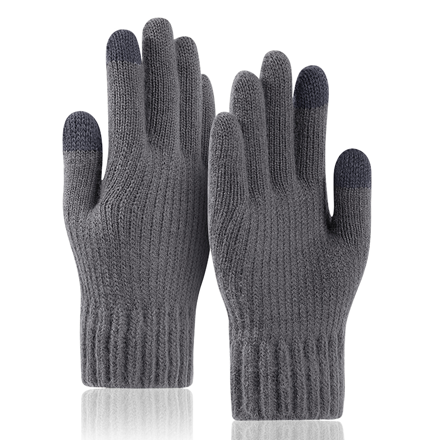 Adult Stretch Ribbed Gloves with Sensitive Touch and Custom 13