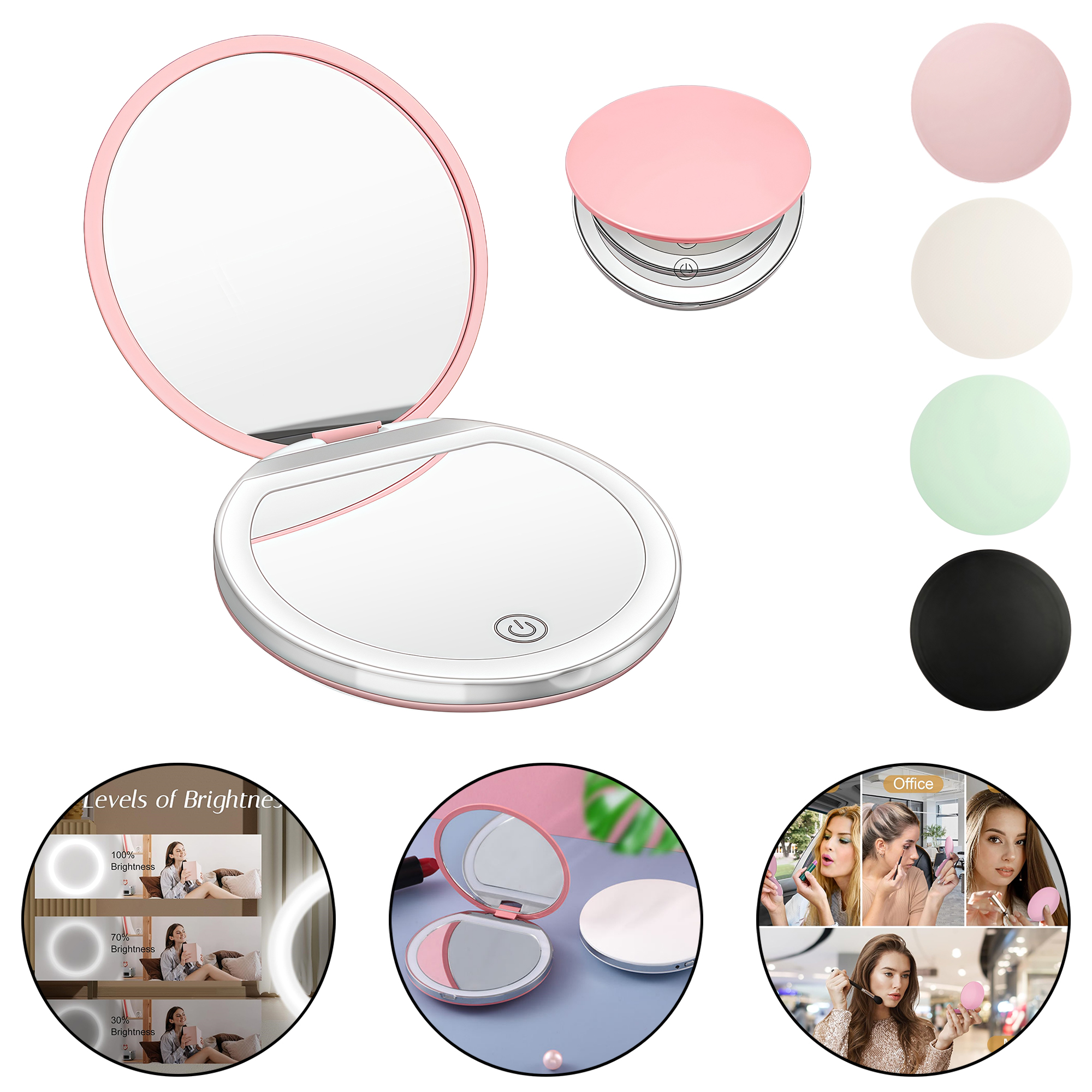 Portable LED Makeup Mirror with Soft Light 4