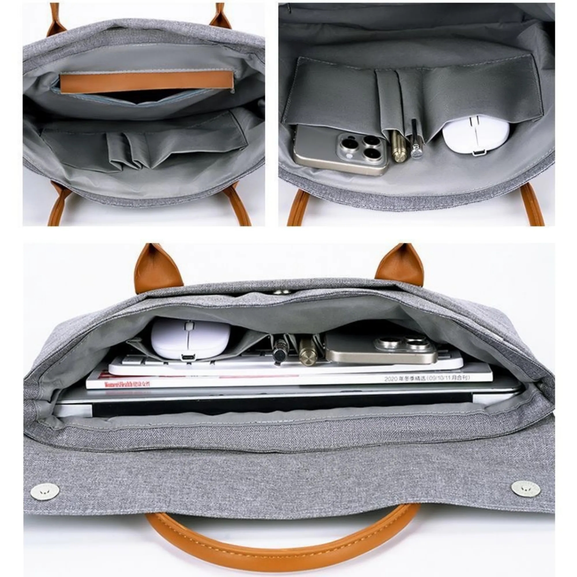 Durable Premium Oxford Multi-Compartment Laptop Case Briefca 5