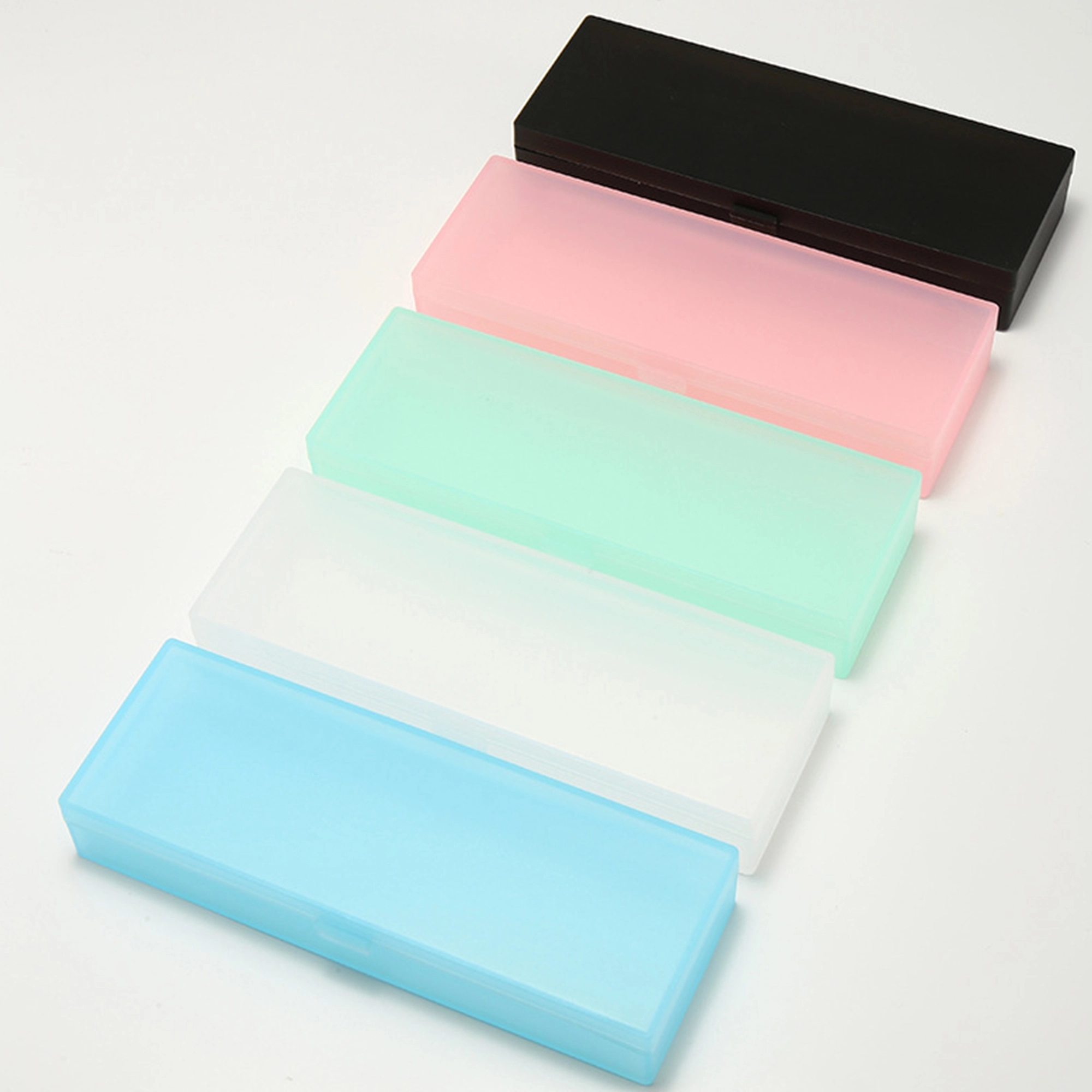 Plastic Pencil Box Clear Storage School Supply Case