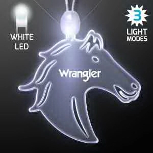 Acrylic Horse Head Shape Necklace with LED 8