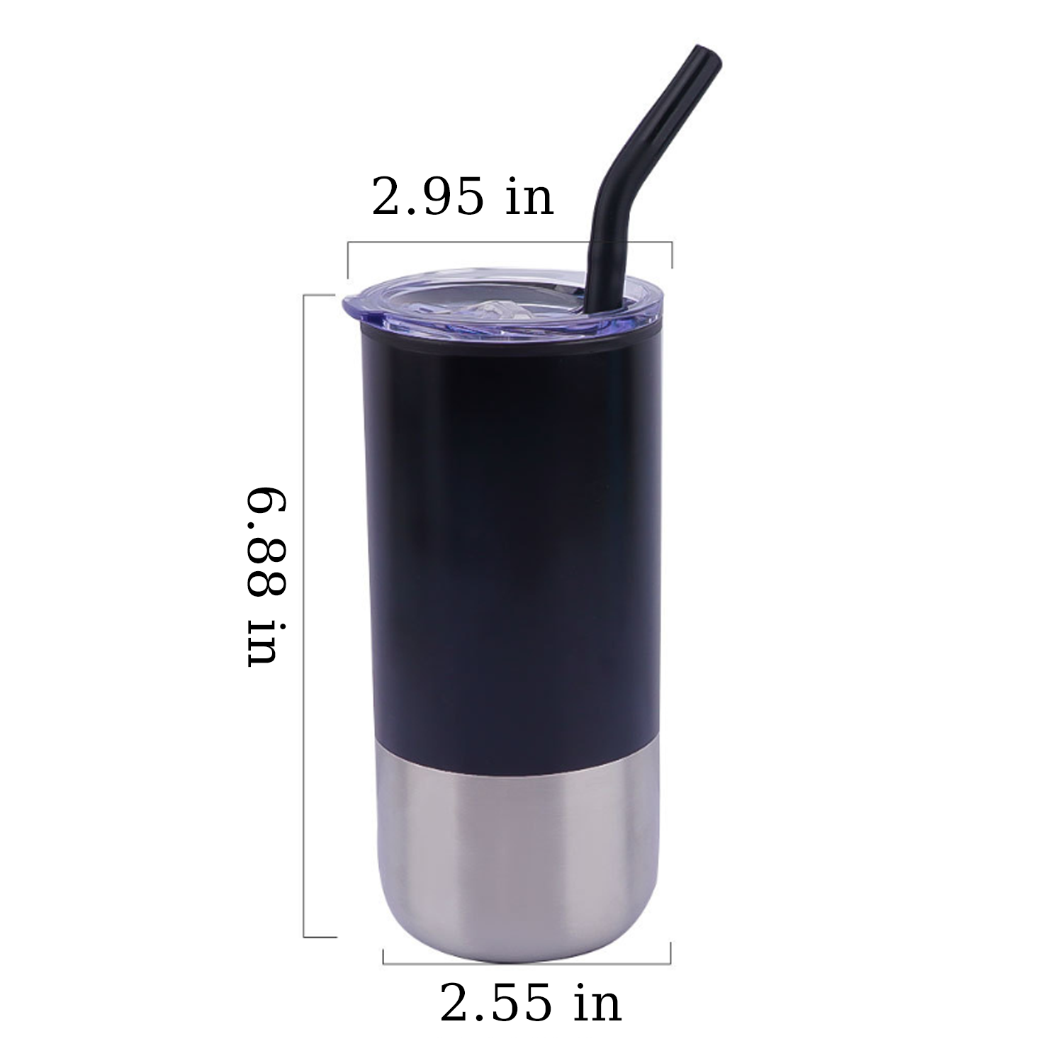 16oz Stainless Steel Vacuum Insulated Tumbler w/ Straw 8