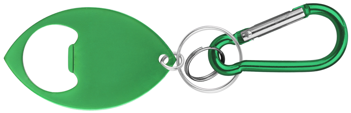 Football Shaped Bottle Opener w/ Key Ring & Carabiner 1