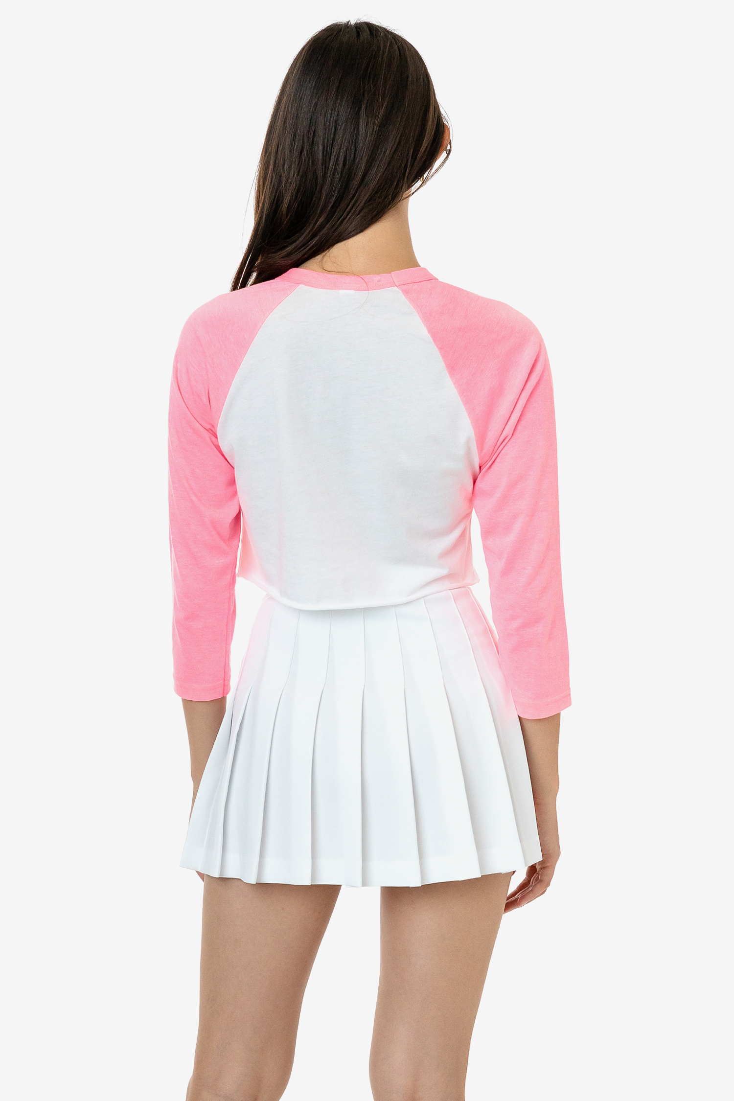 WOMEN'S POLY COTTON 3/4 SLEEVE RAGLAN 2