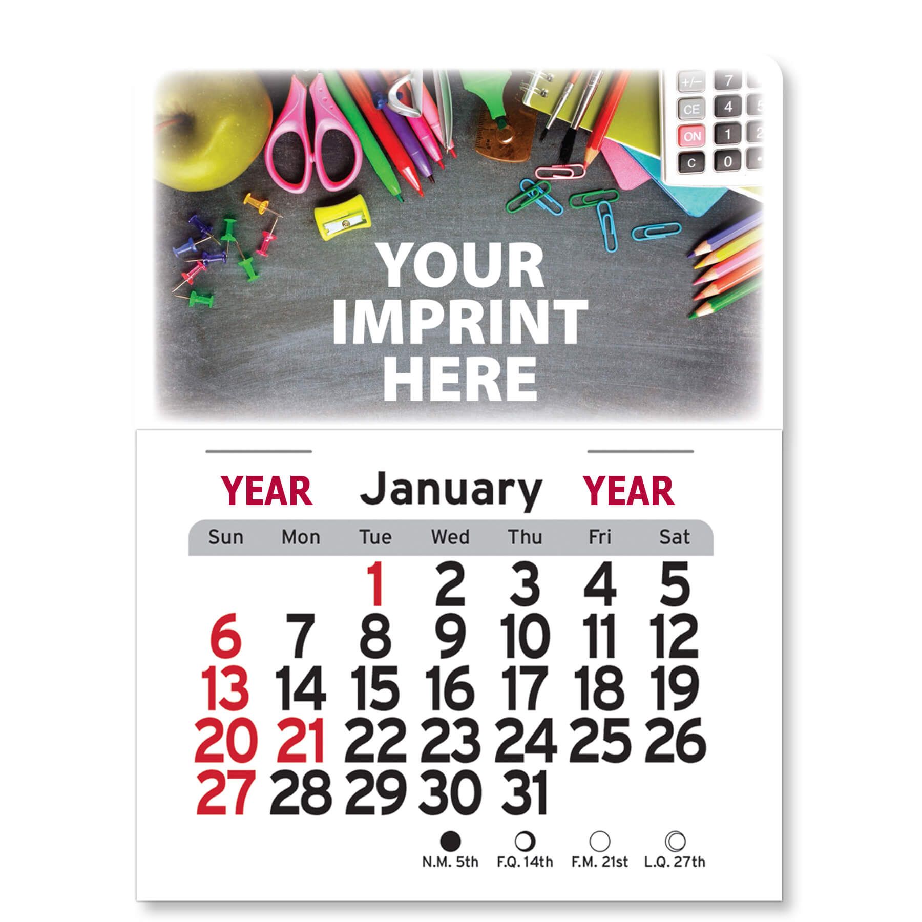 Adhesive Peel-N-Stick® Calendar - Rectangle 3