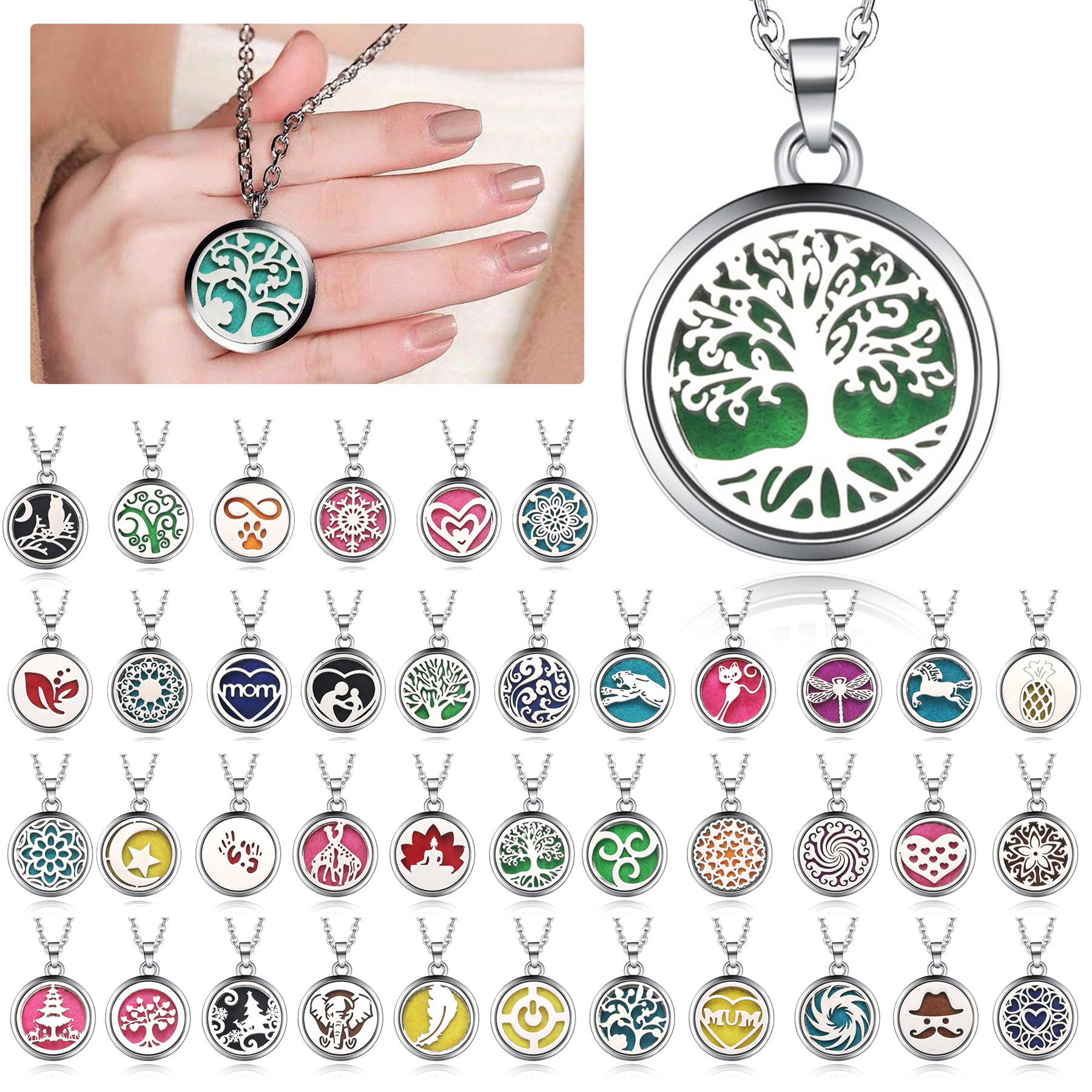 Aromatherapy Essential Oil Diffuser Necklace 2