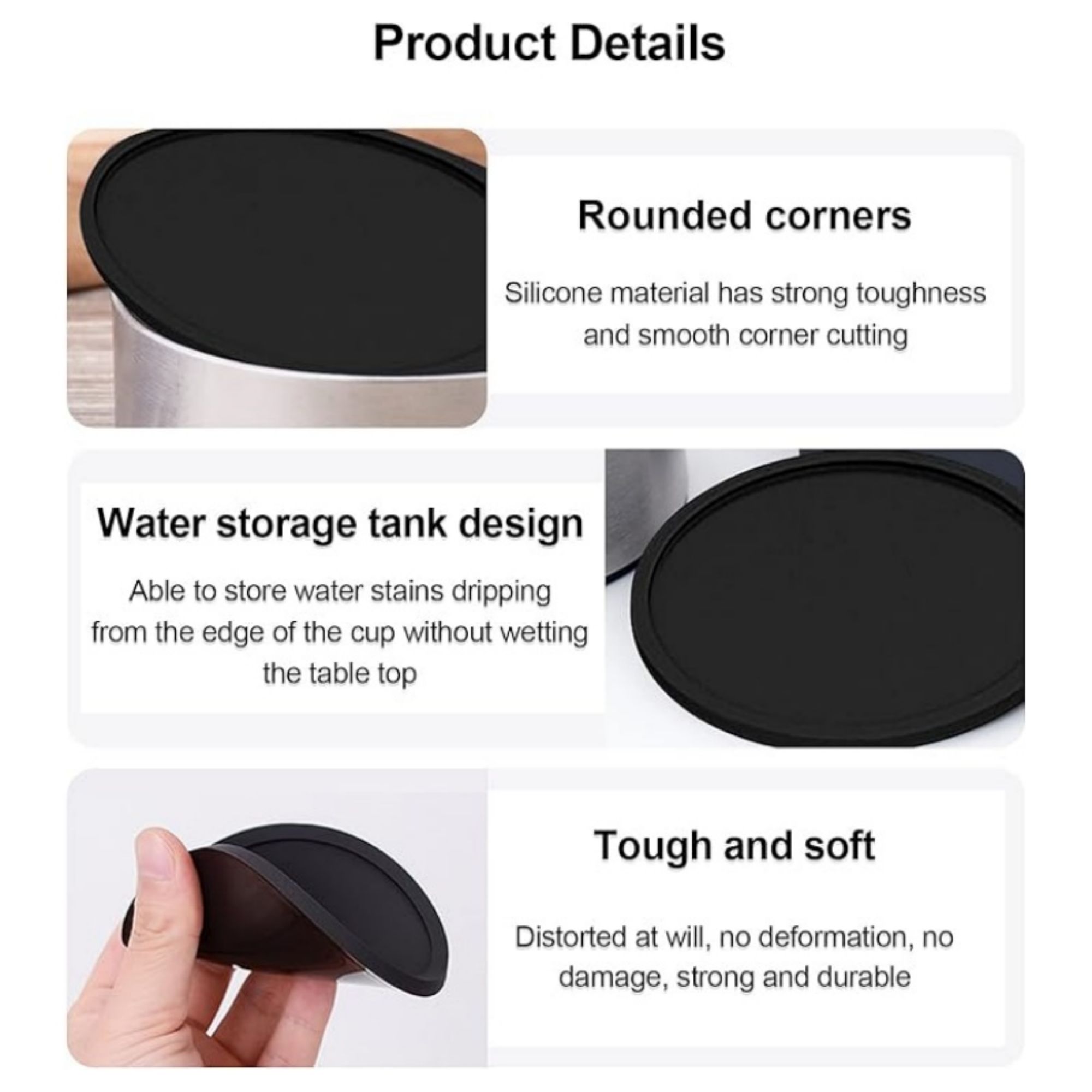 Reusable Drink Coasters Set of 8 Pcs 2