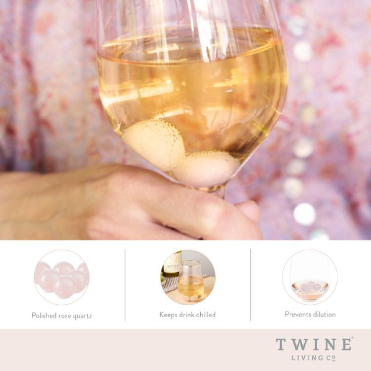 Twine Living® Rose Quartz Wine Gems Set of 6 2