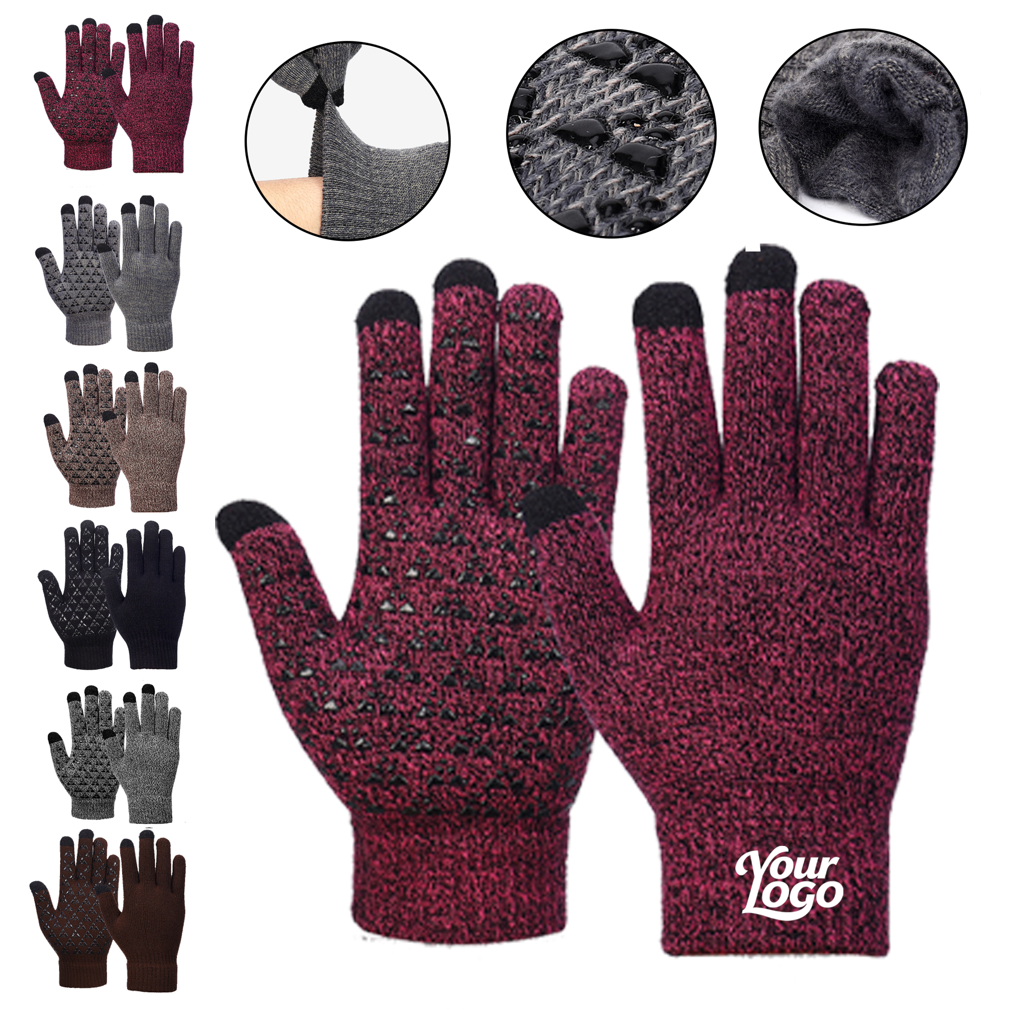 Touch Screen Non-slip Gloves Winter Warm 1