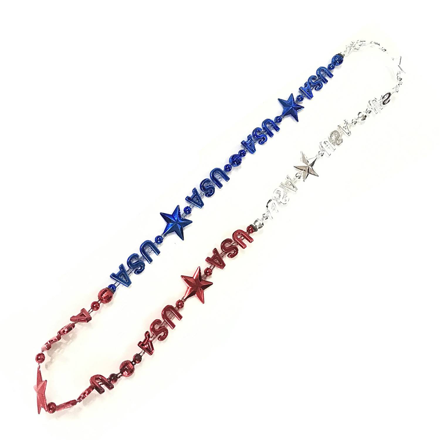 Independence Day USA Pentagram Bead Necklace 2