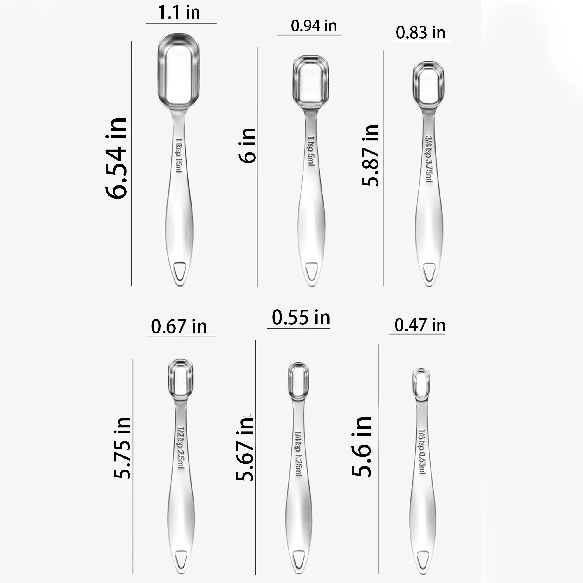 MOQ50 Stainless Steel Measuring Spoon Set 2