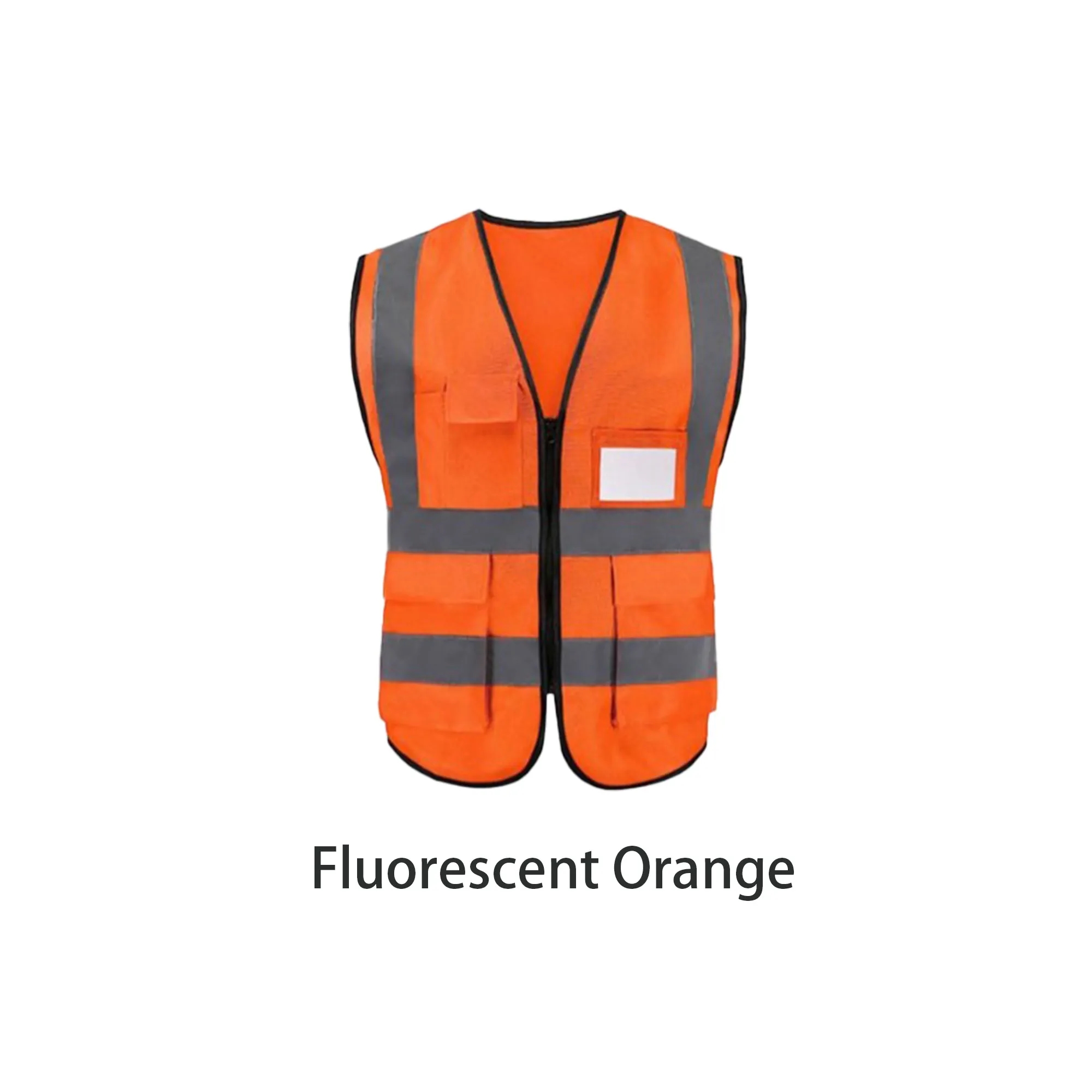 Multi-Pocket Safety Vest with Reflective Stripes 12
