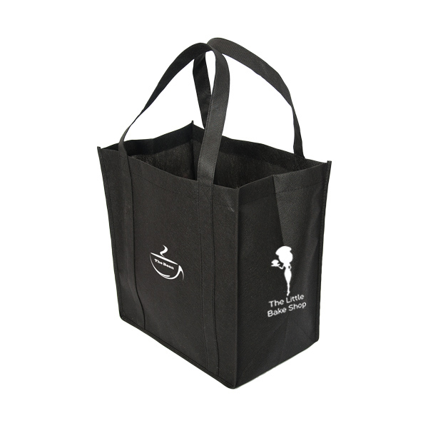 Non Woven Tote: 12" W x 13" H x 8" D 7