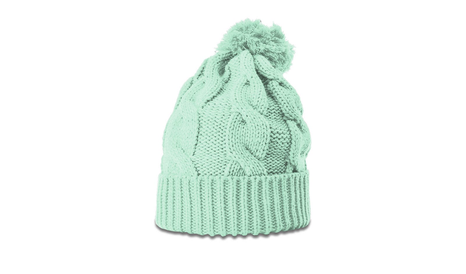  Chunk Twist Knit Beanie with Cuff & Pom 16