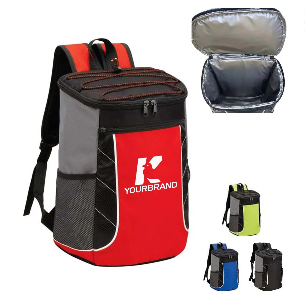 Multicolor 24-Can Backpack PEVA Lining Insulated Cooler Bag 3