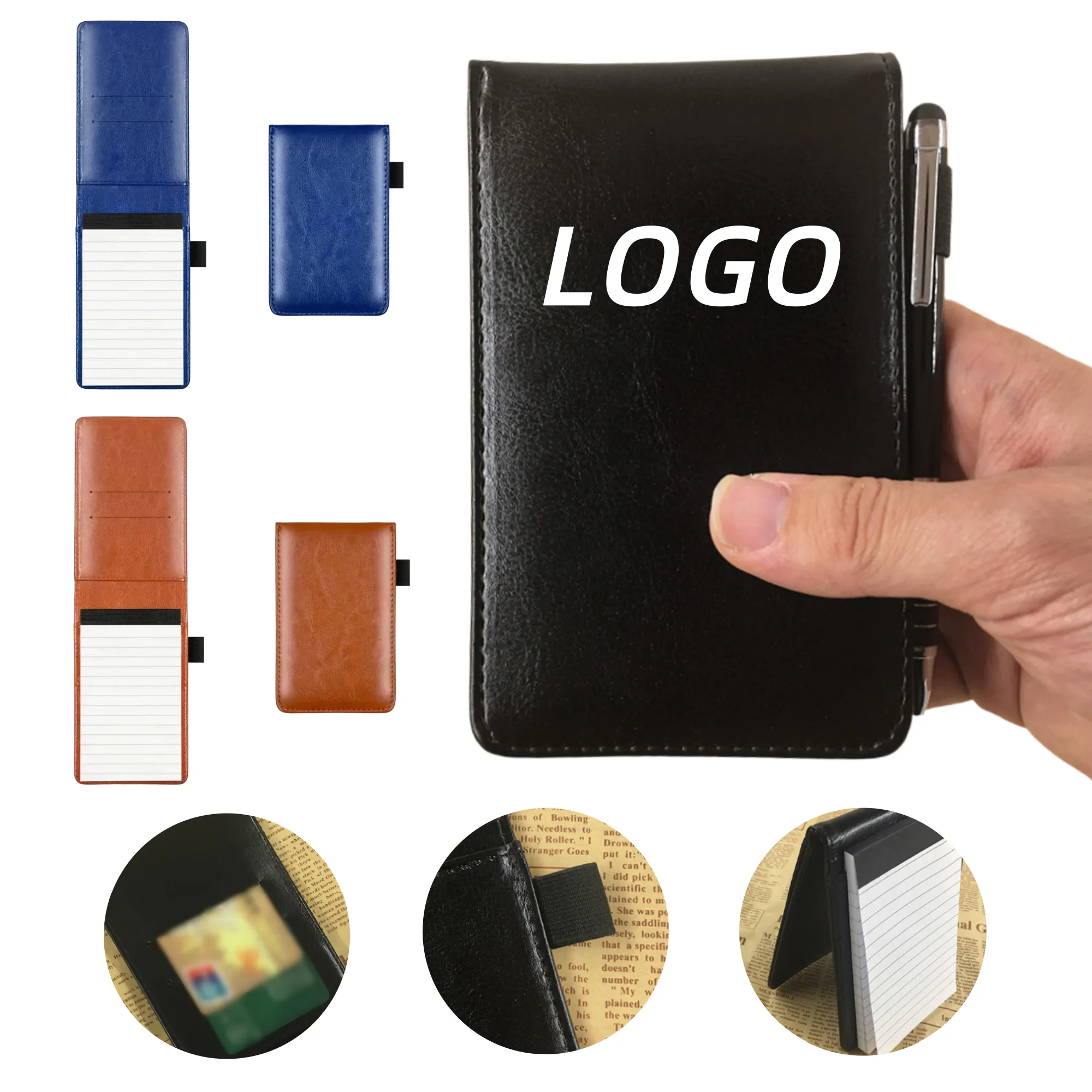 A7 Multifunctional PU Leather Mini Portable Pocket Notebook 4