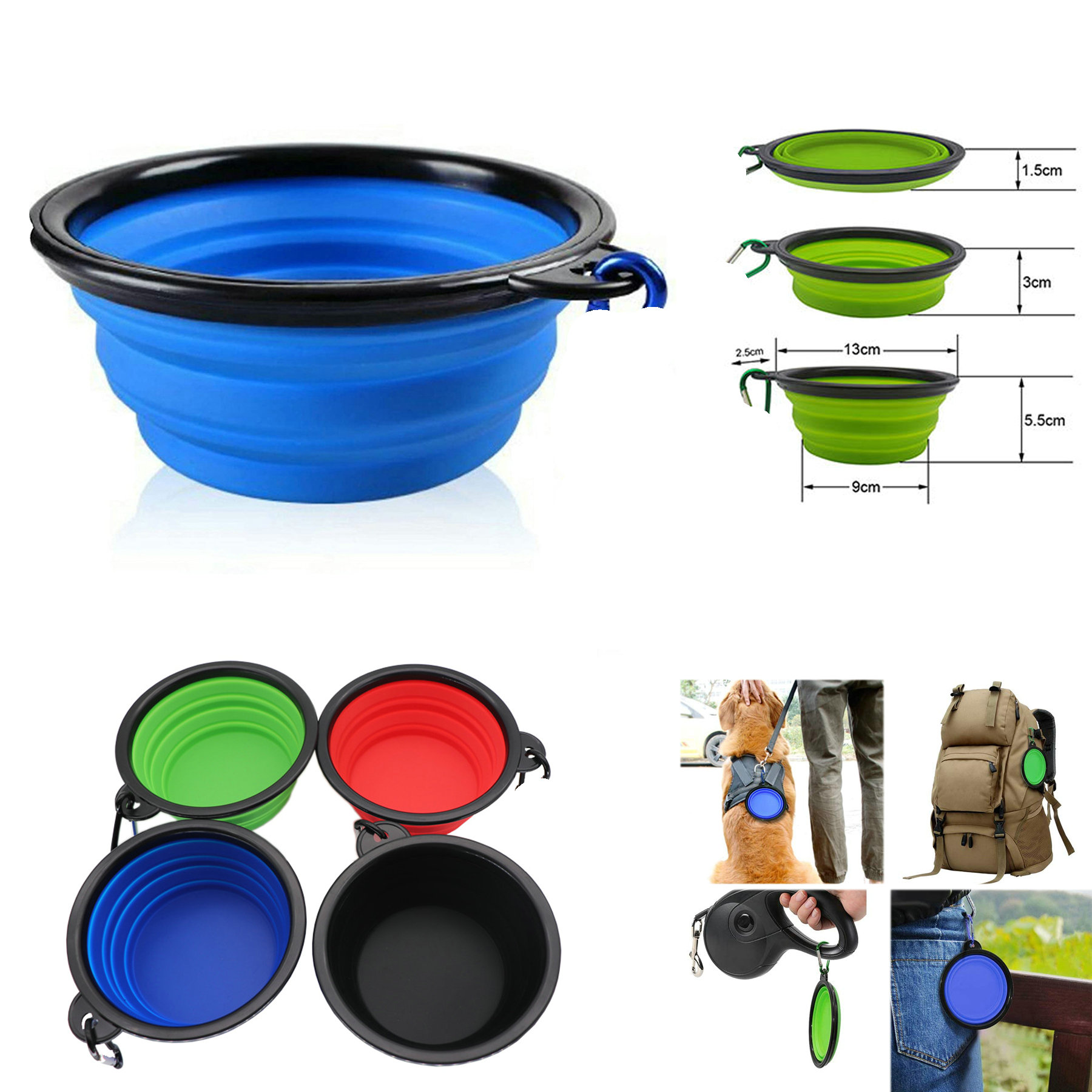 12 oz Silicone Collapsible Dog Bowl 1