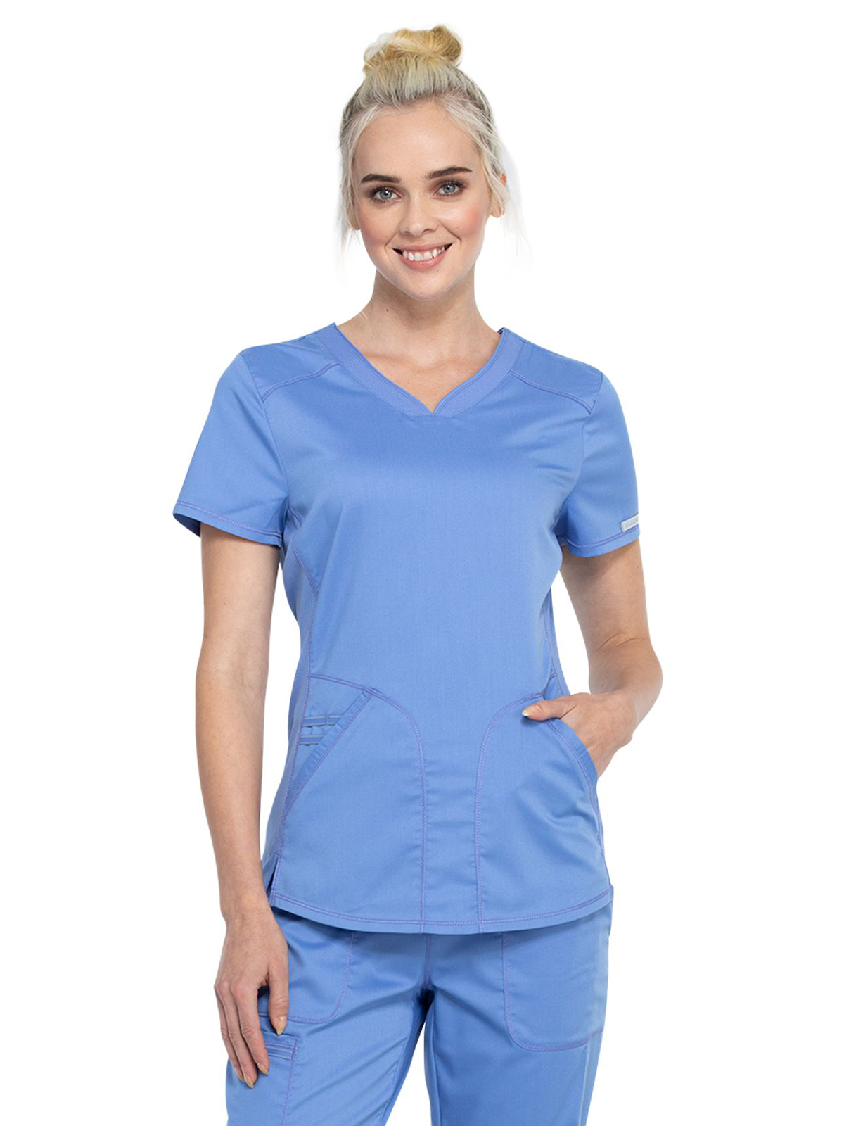 Cherokee - Workwear Revolution - Women's 2-Pocket V-Neck Top 15