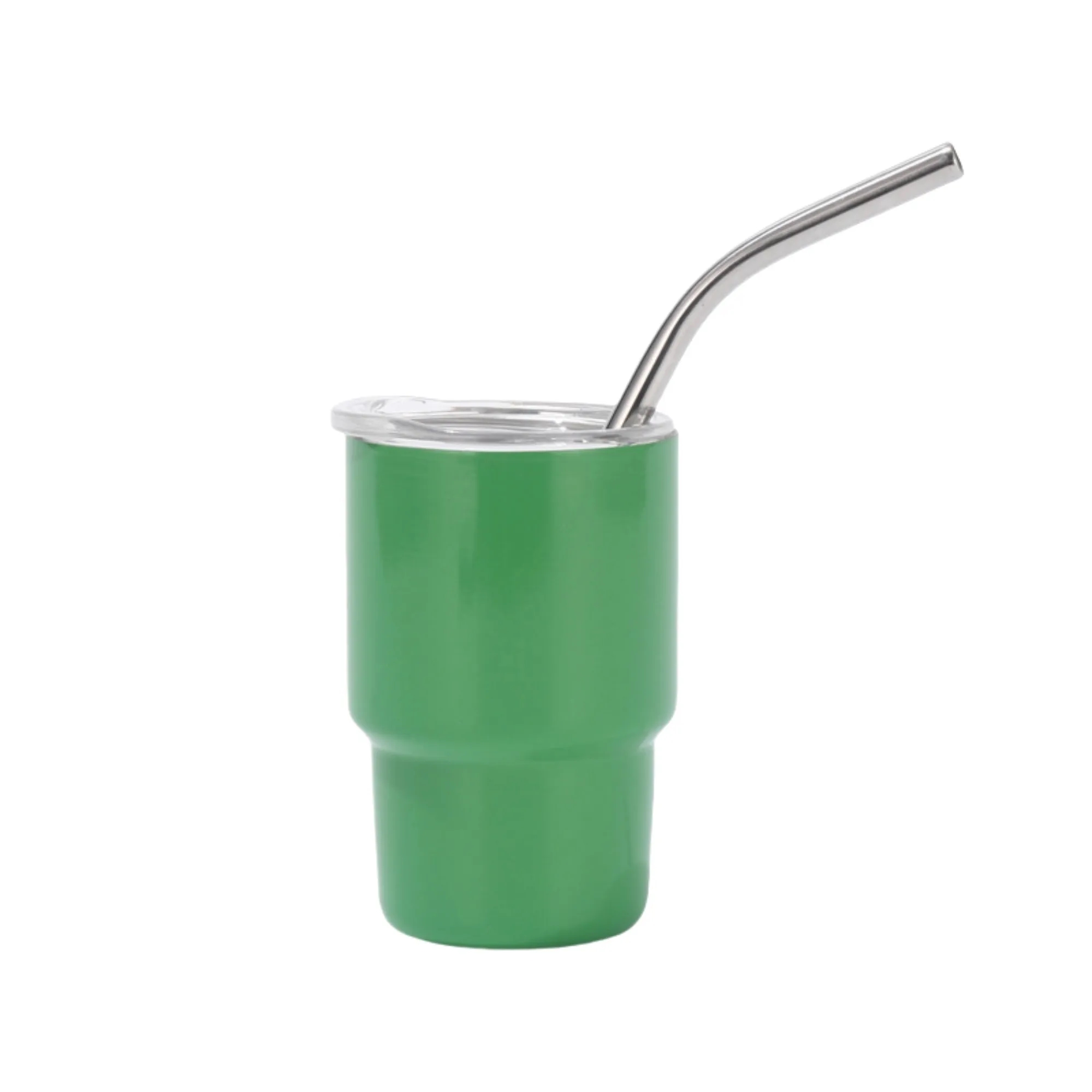 Mini Tumbler Shot Glass with Straw and Lid 1