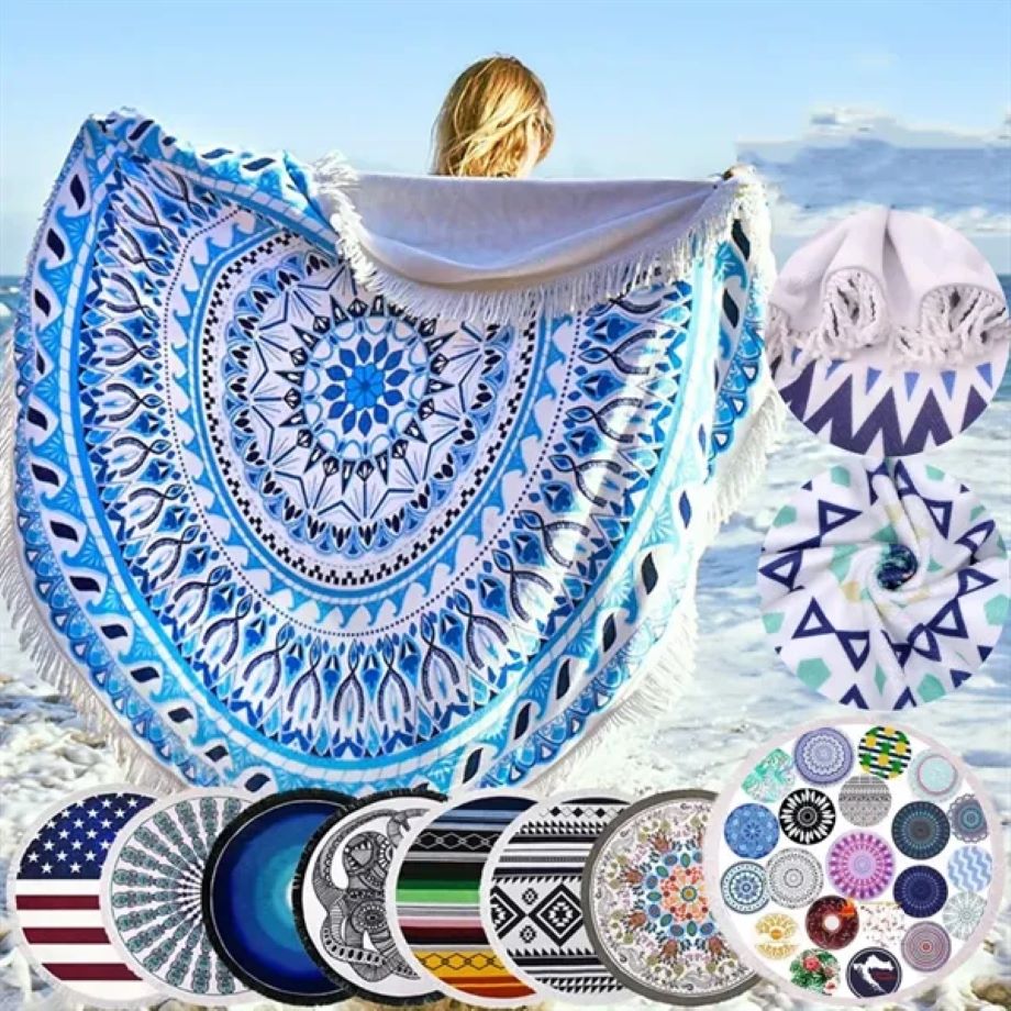 60'' Round Beach Towel 1