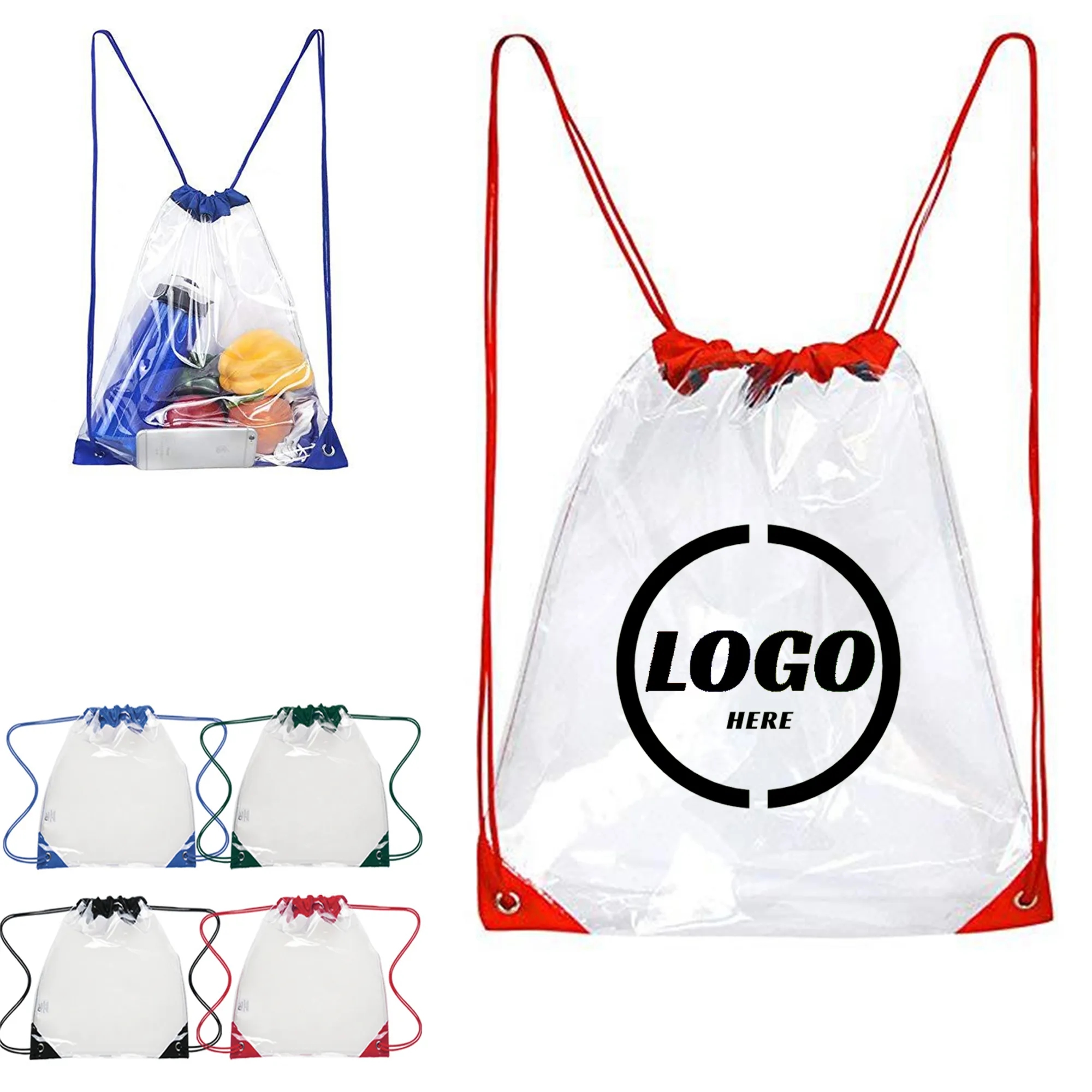 Clear Pvc Bag with Drawstring 2
