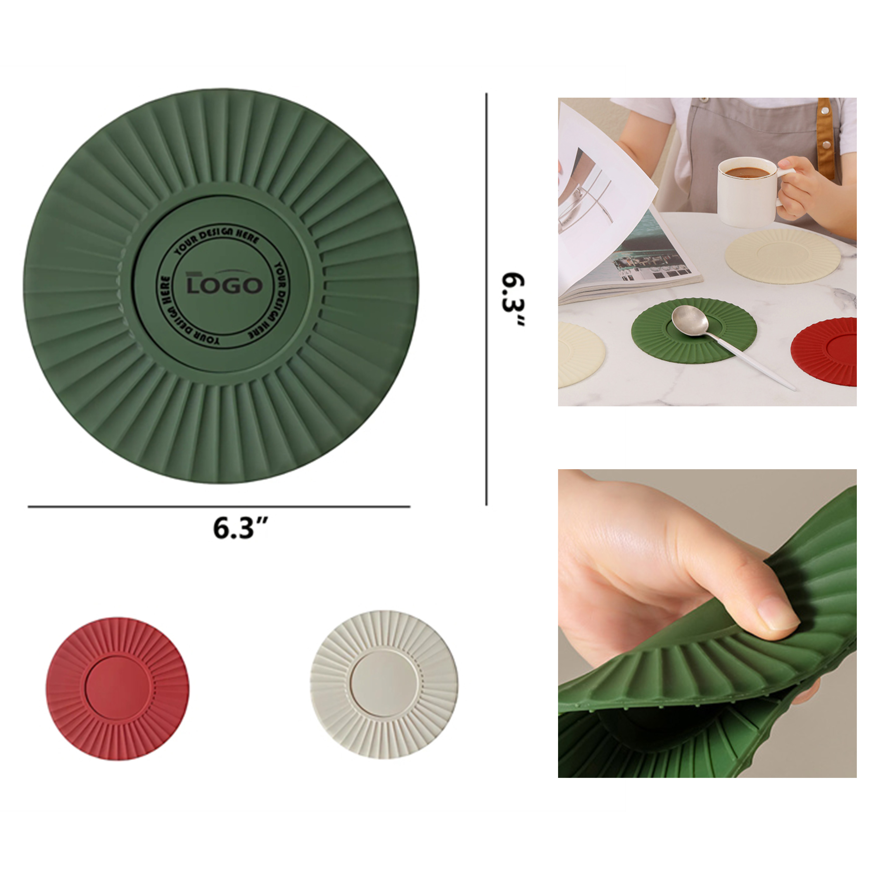 Reliable Food Grade Heat Resistant Silicone Non - Slip Coaster 2