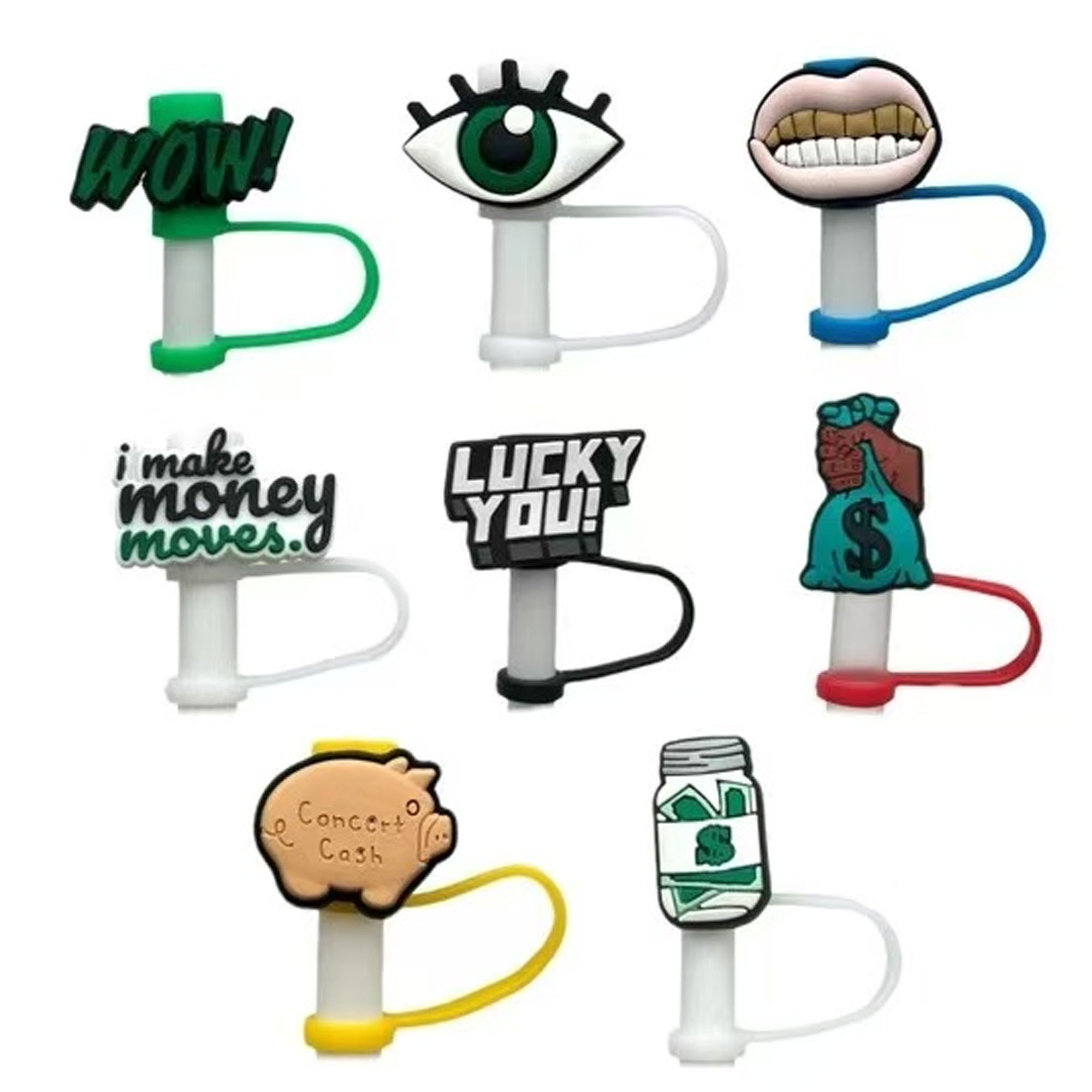 Customizable Silicone Straw Covers ?C Stylish Charm Caps 4