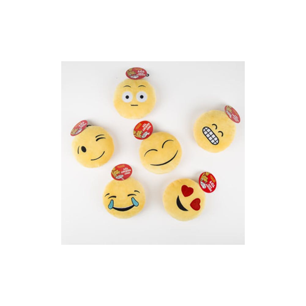 Plush Emoticon Dog Toys - Assorted Squeaker 2