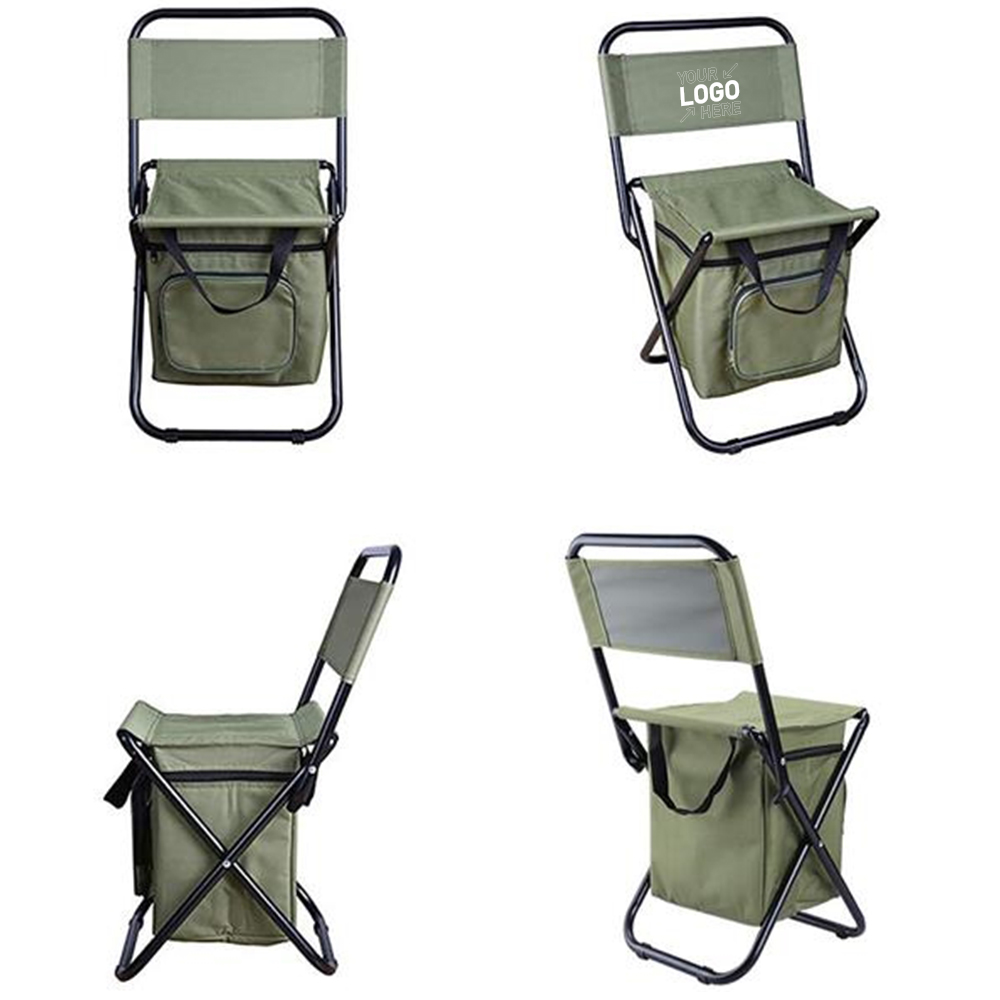 Folding Camp Chair Collapsible Steel Frame High Back 4