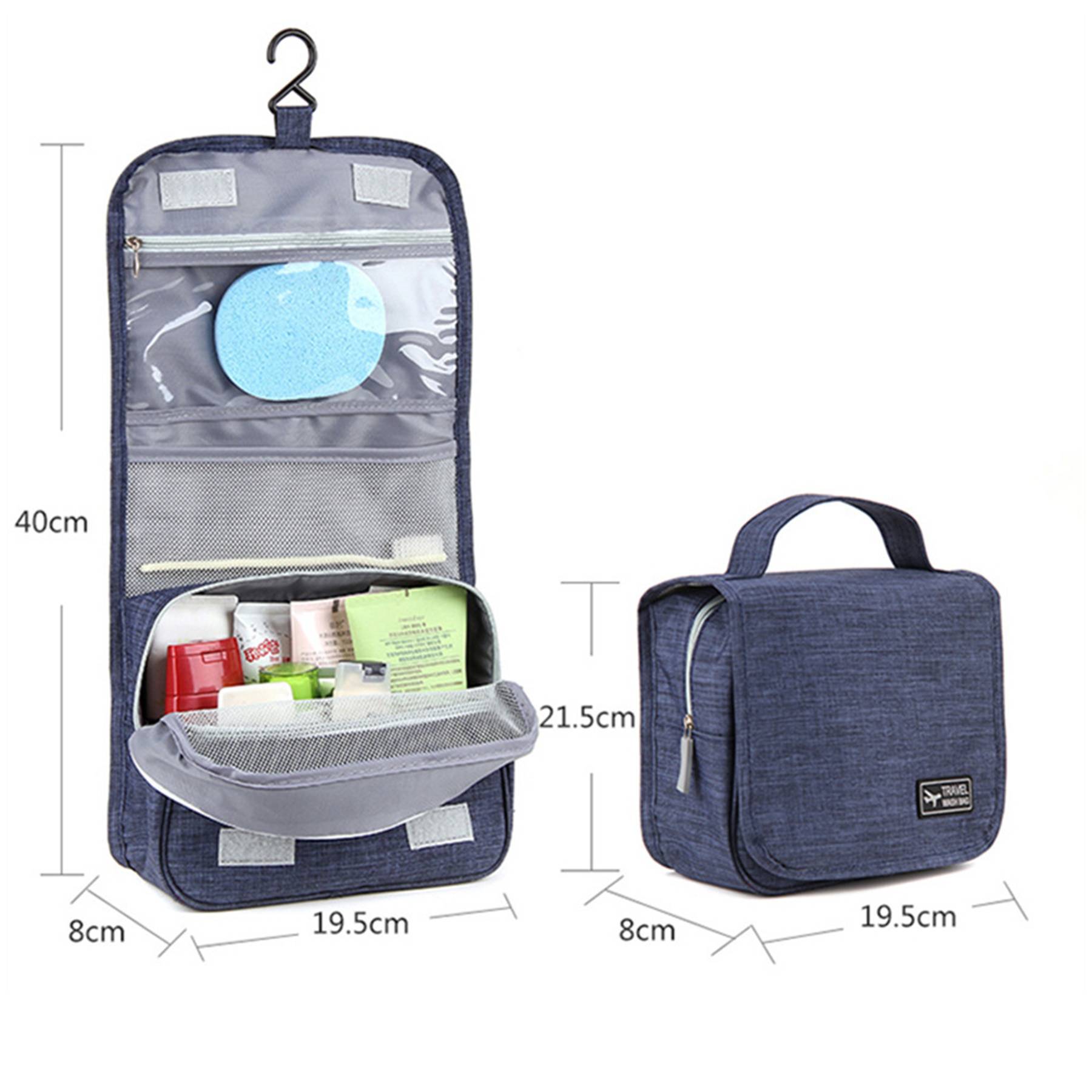 Polyester Waterproof Hanging Toiletry Bags 3